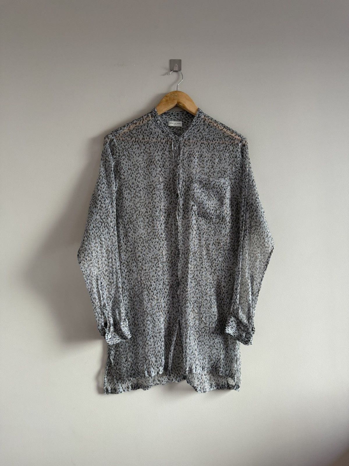 Dries Van Noten Vintage Dries Van Noten Sheer Metallic Print Blouse Size S / US 4 / IT 40 - 1 Thumbnail