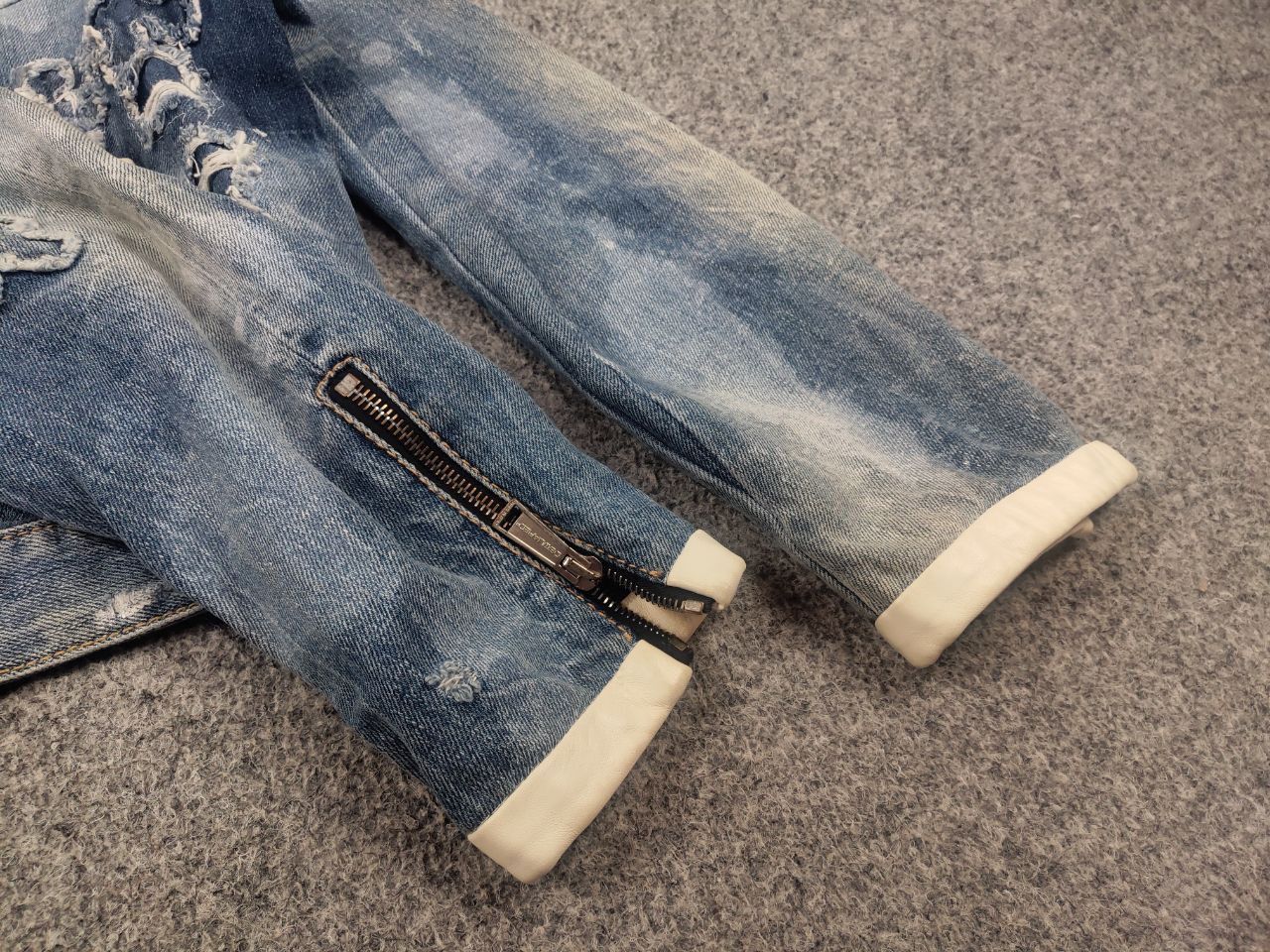 Dsquared2 Dsquared2 Vintage Denim Flower Applique Cropped Zip Jacket Size M / US 6-8 / IT 42-44 - 12 Thumbnail