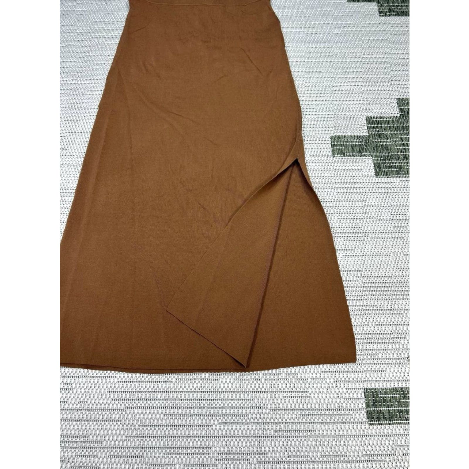 Rails Rails Skirt Womens Small Brown A-Line Knit Midi Elastic Waist Stretch Side Slit Shirt? Size 28" / US 6 / IT 42 - 3 Thumbnail