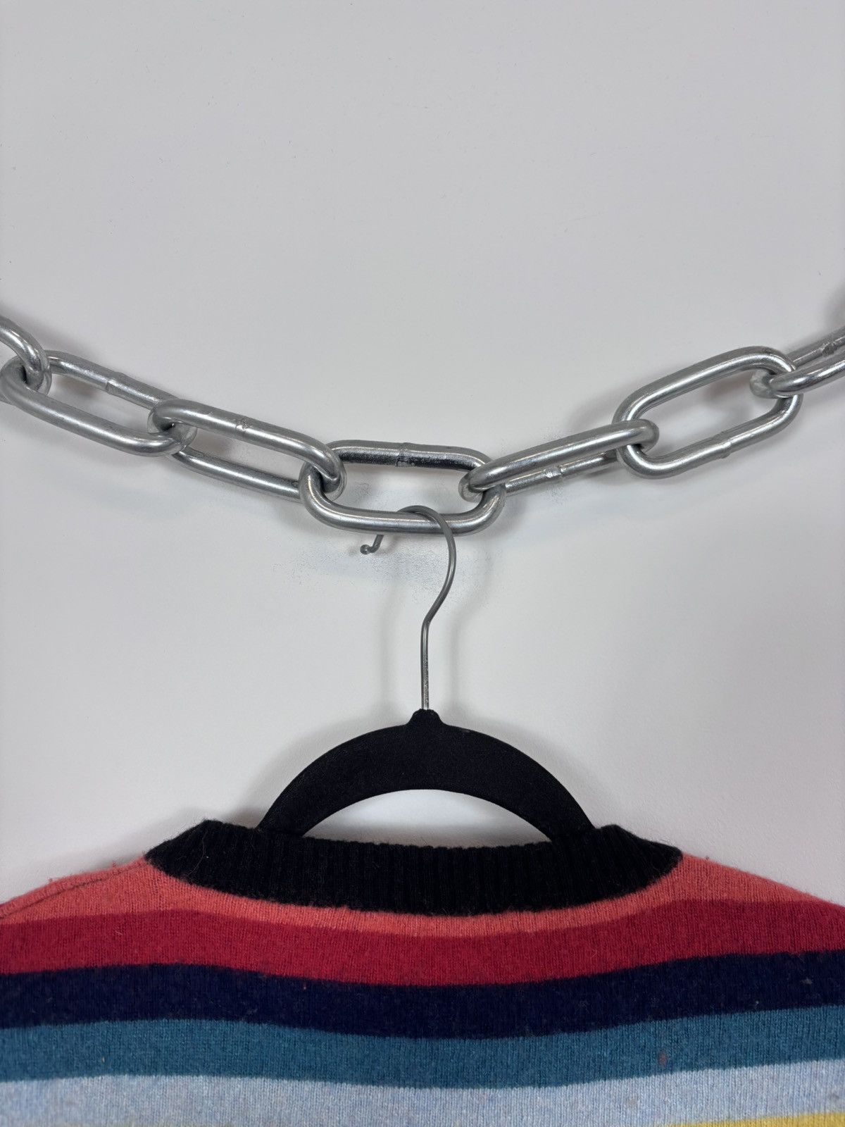 Love Moschino Love Moschino Women’s Rainbow Striped Wool Cashmere Sweater Size S / US 4 / IT 40 - 19 Thumbnail