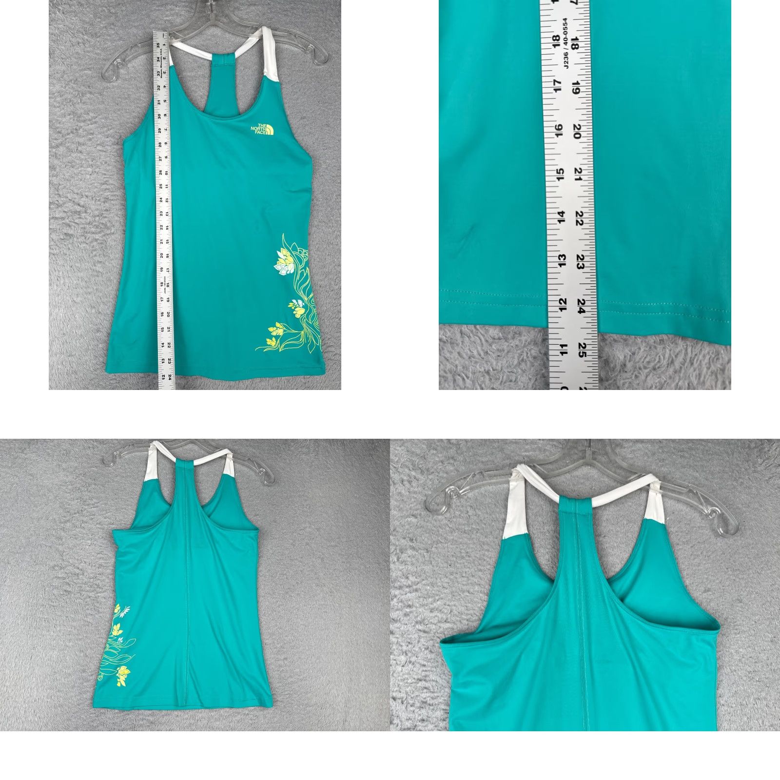The North Face The North Face Shirt Women XS Blue Floral Tank Raceback Scoop Neck Bra Size XS / US 0-2 / IT 36-38 - 8 Thumbnail