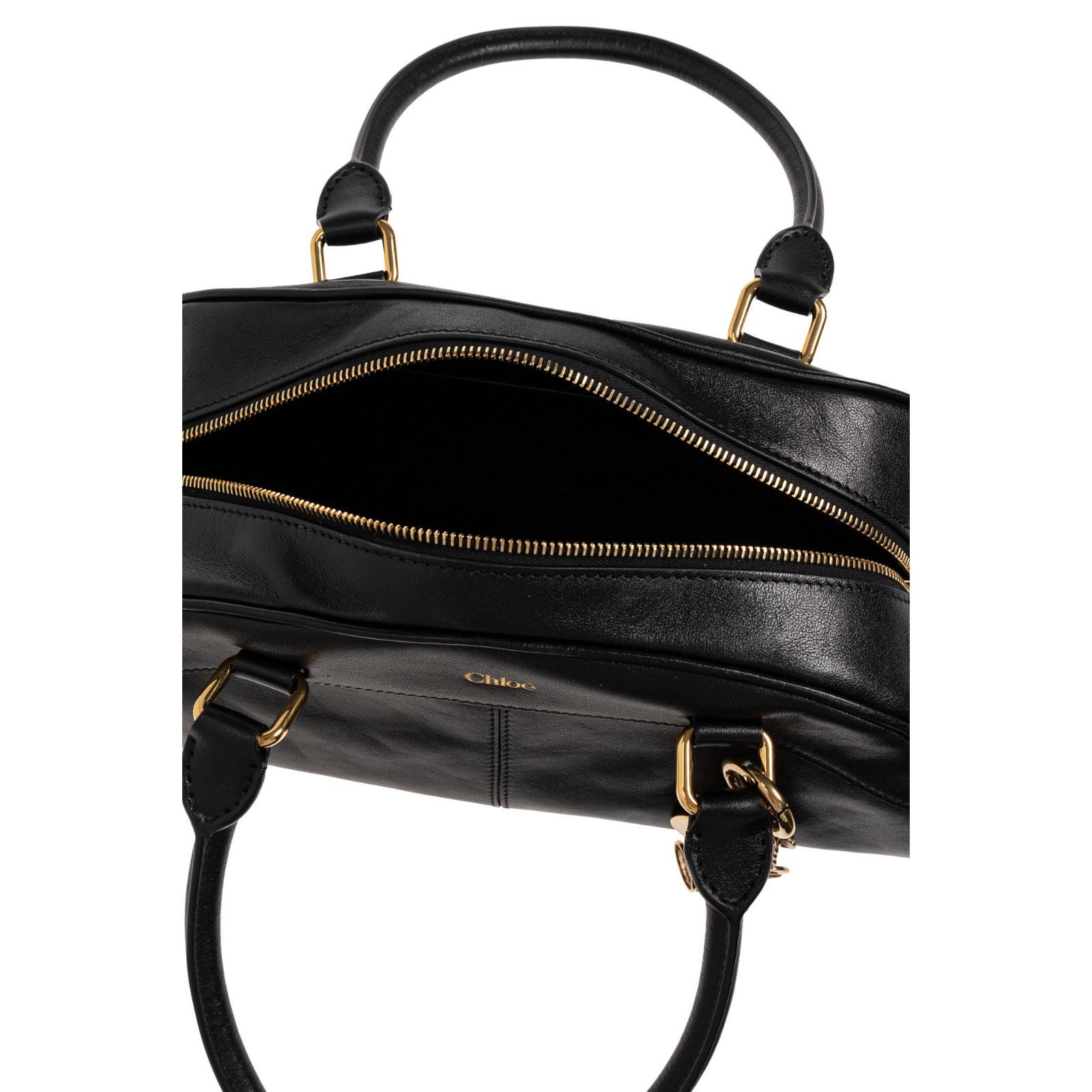 Chloe Chloe Bowling Medium Black Top Handle Bag New & Authentic Size ONE SIZE - 4 Thumbnail