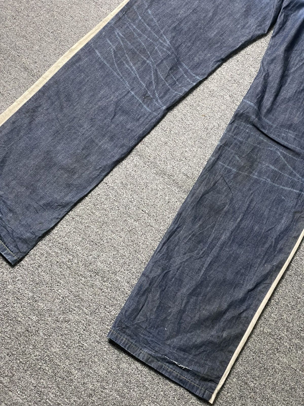 CABANE de ZUCCa × Japanese Brand × Vintage Cabane De Zucca Side Tape Pattern Jeans (104) Size US 34 / EU 50 - 10 Thumbnail