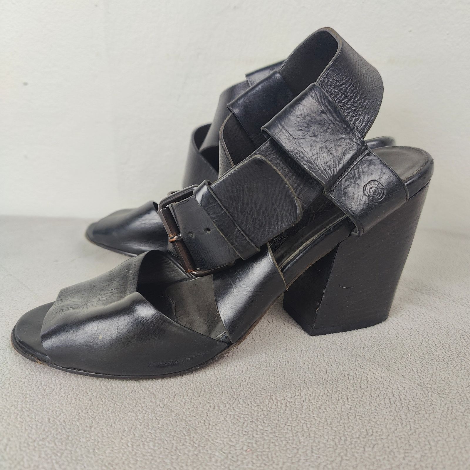 Marsell Marsell Block Heel Sandals Womens 36.6 US 6.5 Black Leather Size US 6.5 / IT 36.5 - 6 Thumbnail