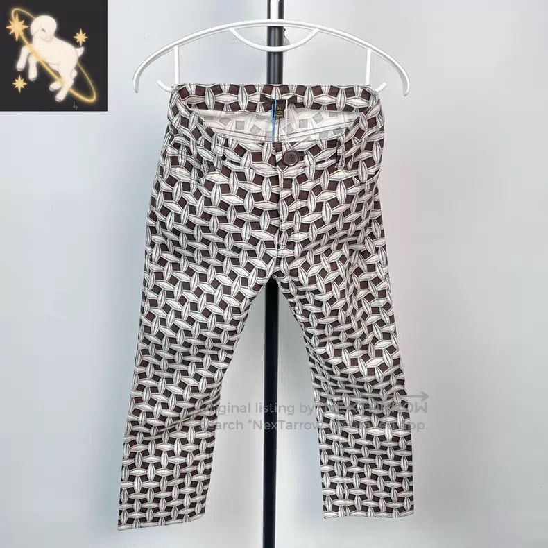 Louis Vuitton Louis Vuitton Three-flower embroidered full logo trousers Size US 34 / EU 50 - 1 Thumbnail
