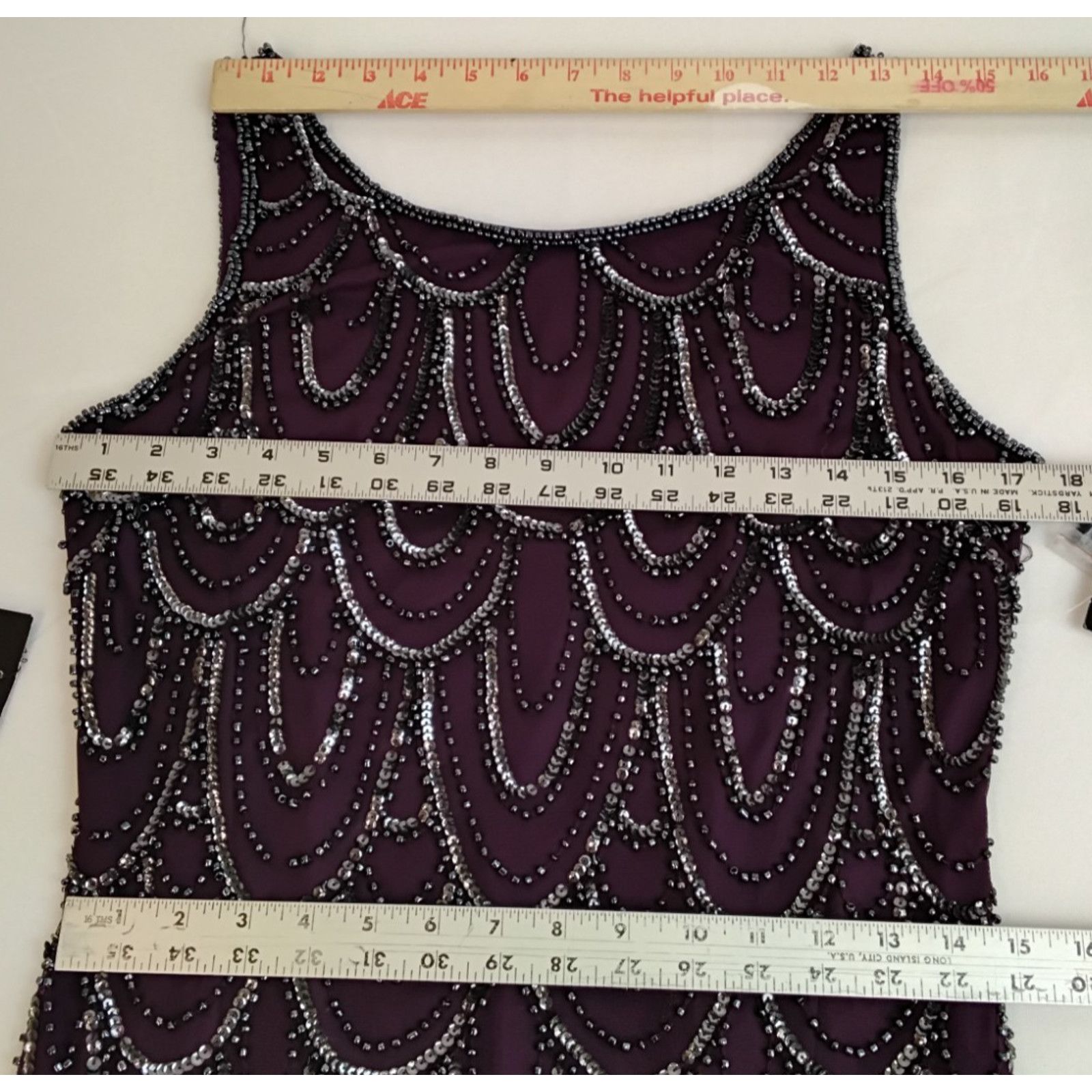 Other Pisarro Nights Carbon Beaded Dress Women's 10 Purple NWT Size L / US 10 / IT 46 - 14 Thumbnail