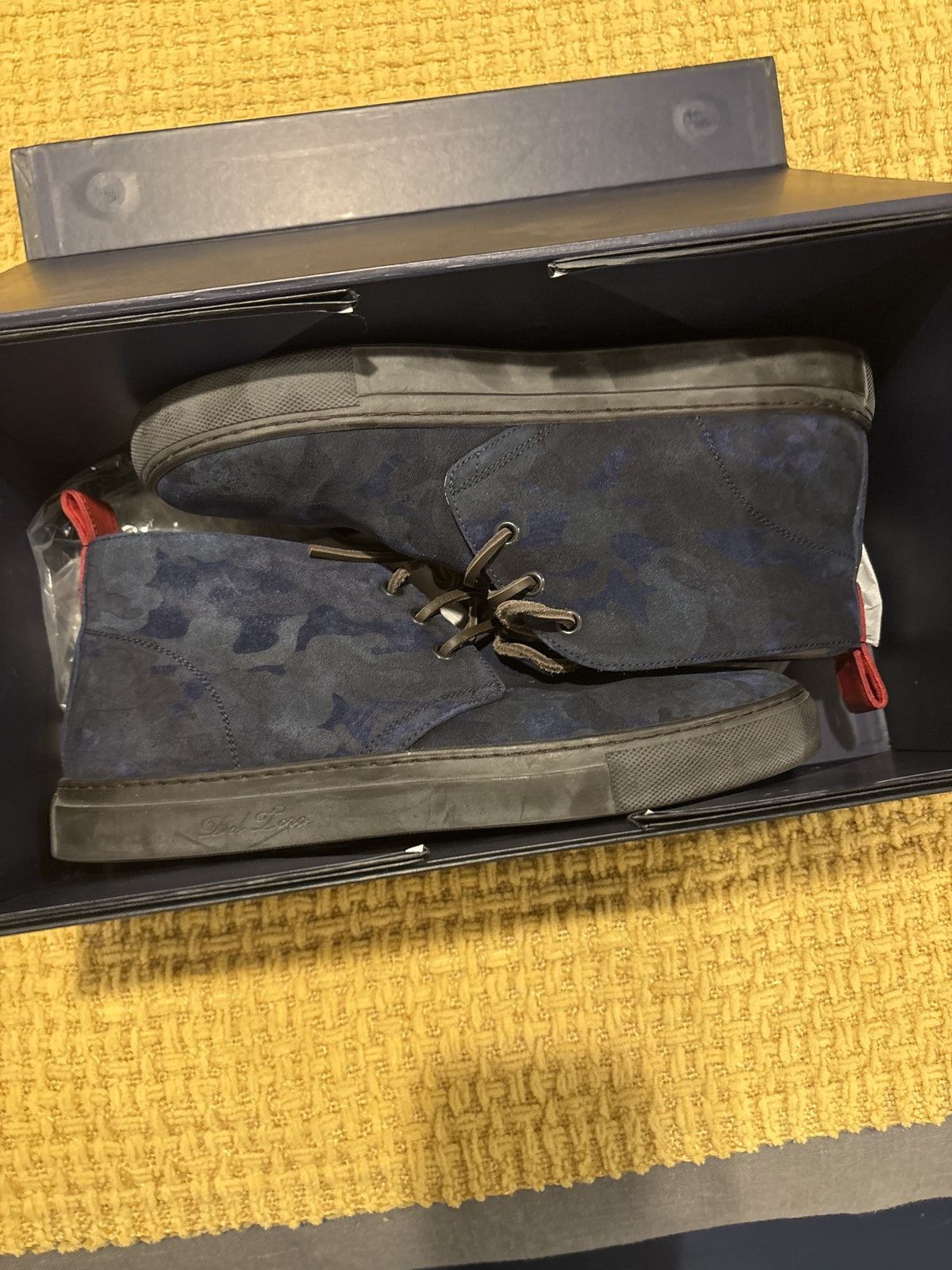 Del Toro Del Toro Mens navy camo chukka hi top shoes Size US 9 / EU 42 - 1 Thumbnail