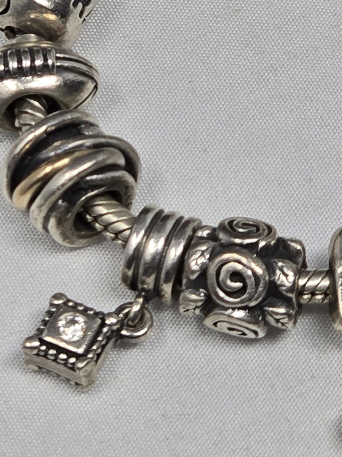 pandora Rare Pandora 14k Sterling 19 Charm Bracelet 7 Lots Retired Size ONE SIZE - 2 Thumbnail