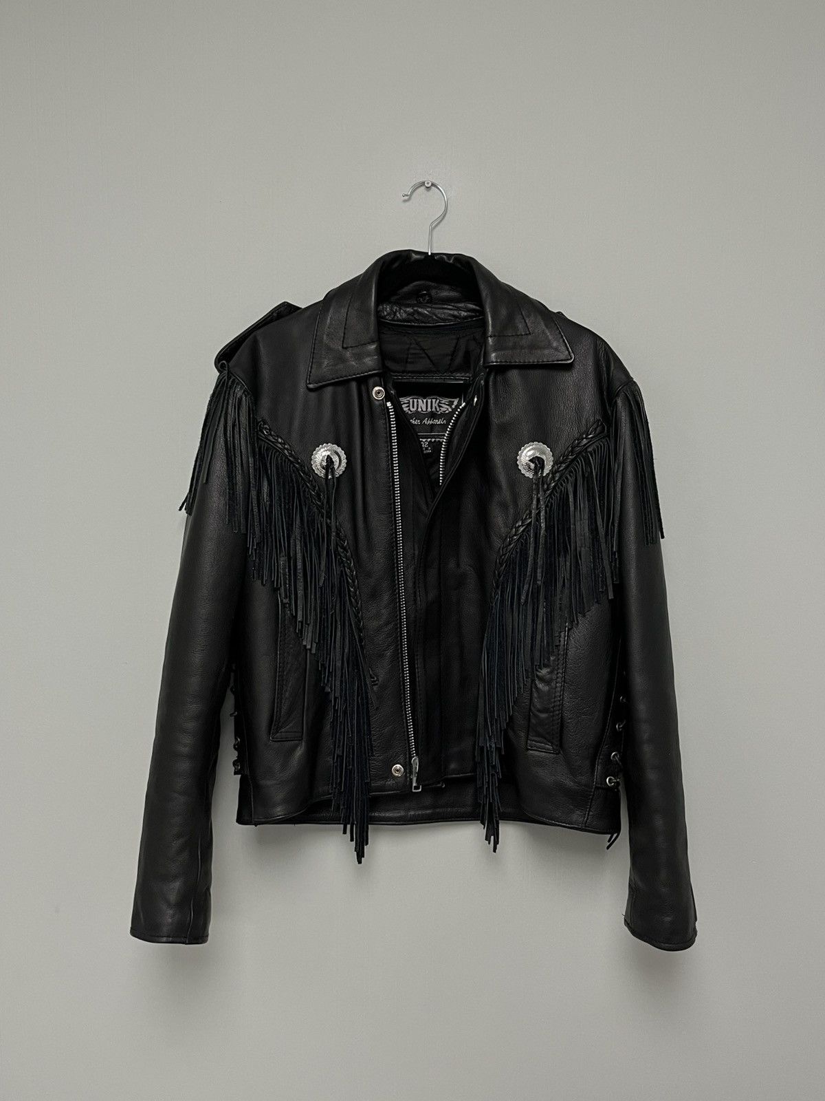 Vintage Fringed Leather Jacket. Size 42 Size L / US 10 / IT 46 - 18 Thumbnail