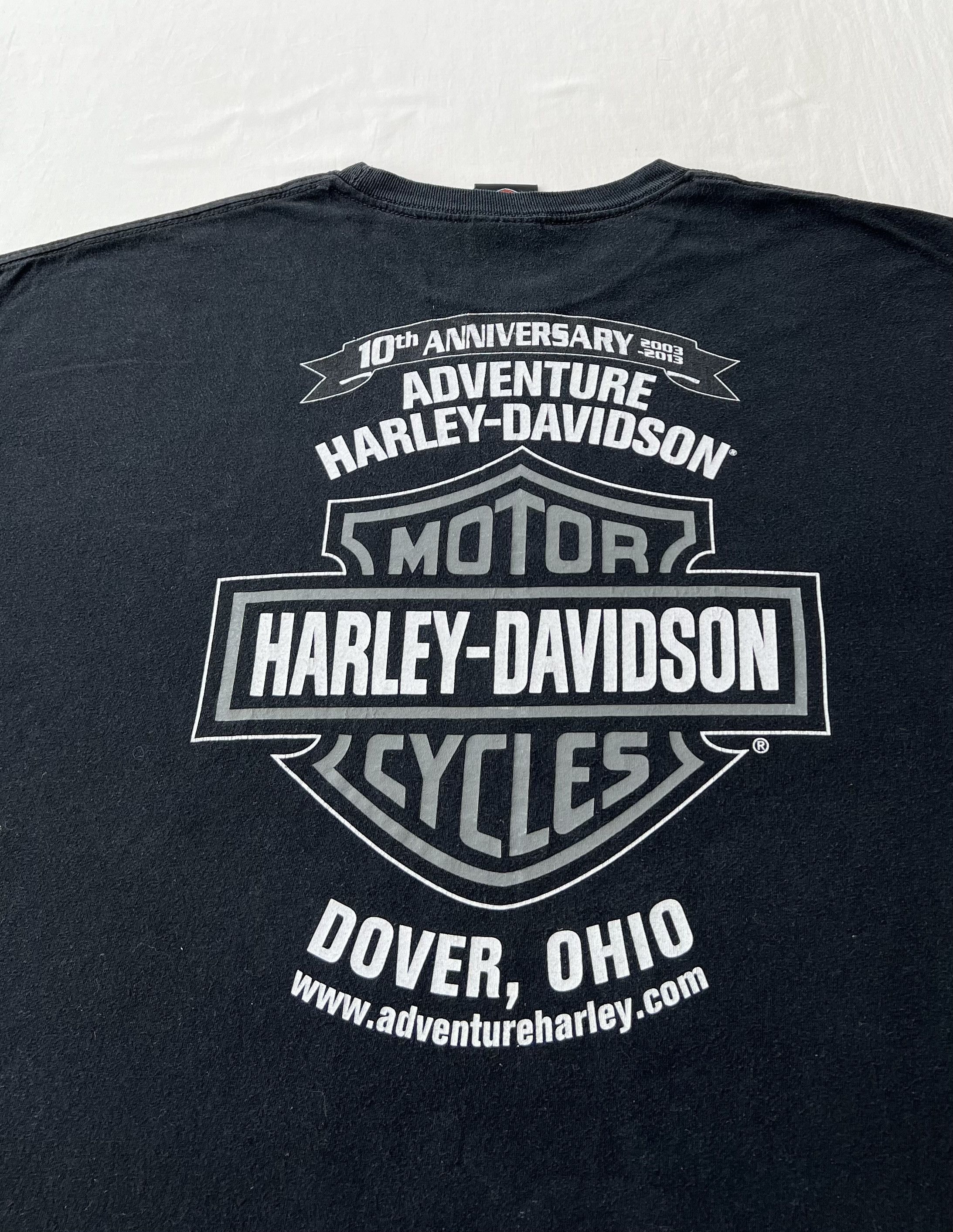 Harley Davidson Vintage 2013 Harley Davidson Sexy Girl Ohio Black T-shirt Size US XL / EU 56 / 4 - 12 Thumbnail