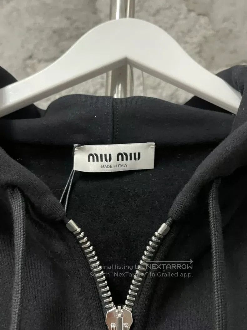 Miu Miu Miu Miu Size s Zipper logo sweater jacket coat Size S / US 4 / IT 40 - 6 Thumbnail