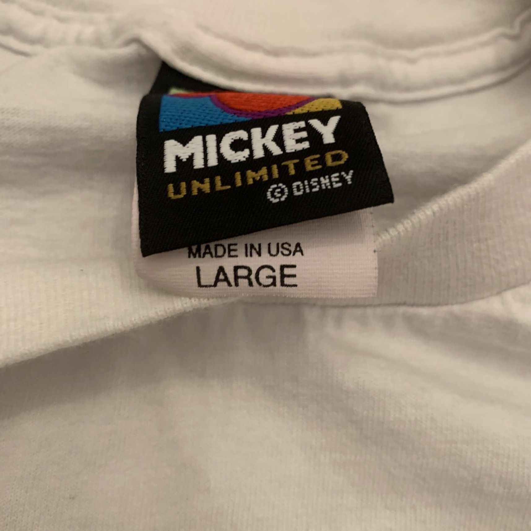 Velva Sheen Vintage Mickey Mouse Shirt Size L White Embroidered 90s Y2k single stitch Size L / US 10 / IT 46 - 4 Thumbnail