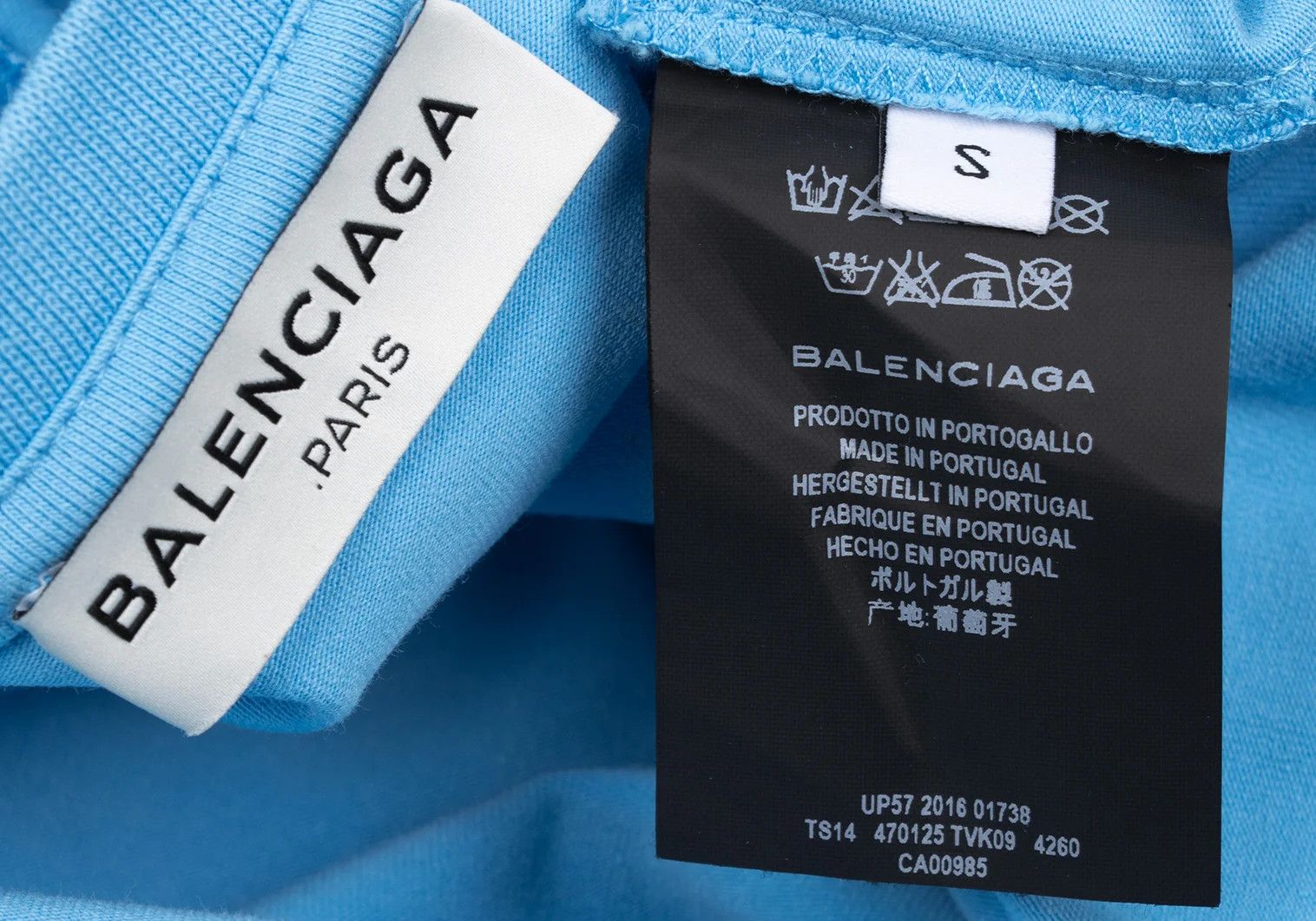 Balenciaga Spandex Logo Print Cutso in Light Blue Size S Size US S / EU 44-46 / 1 - 15 Thumbnail