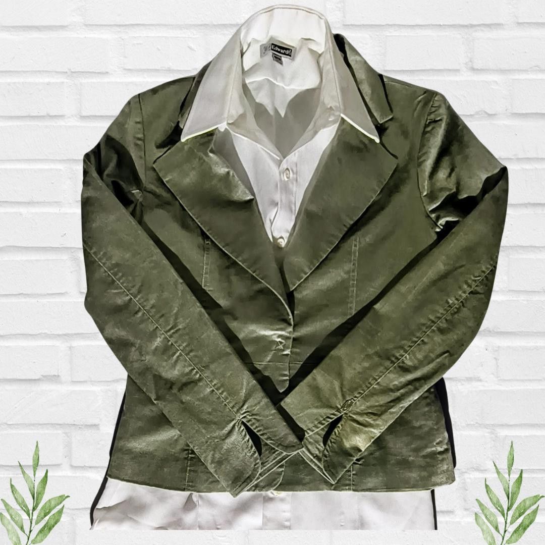 Designer Vintage True Meaning Women's Sage Green Blazer Size 4 Preppy Size S / US 4 / IT 40 - 1 Thumbnail