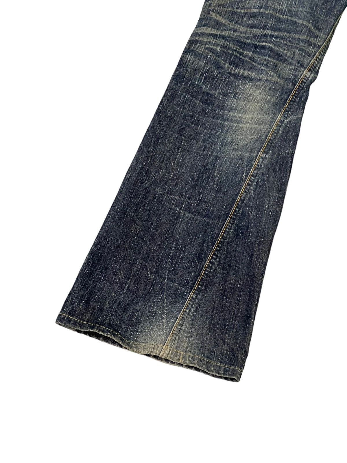 Japanese Brand Flare Jeans Edwin Japan Distress Low Rise Boot Cut 7🟦0 Size US 30 / EU 46 - 14 Thumbnail