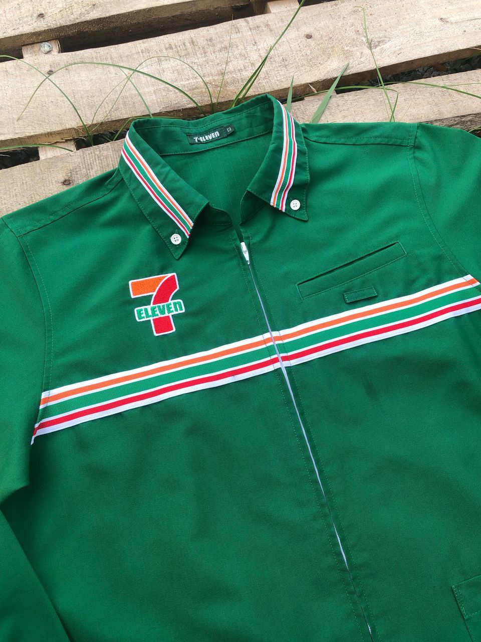 Japanese Brand × Vintage Vintage 7 Eleven Workers Zipper Jacket Size US M / EU 48-50 / 2 - 1 Thumbnail