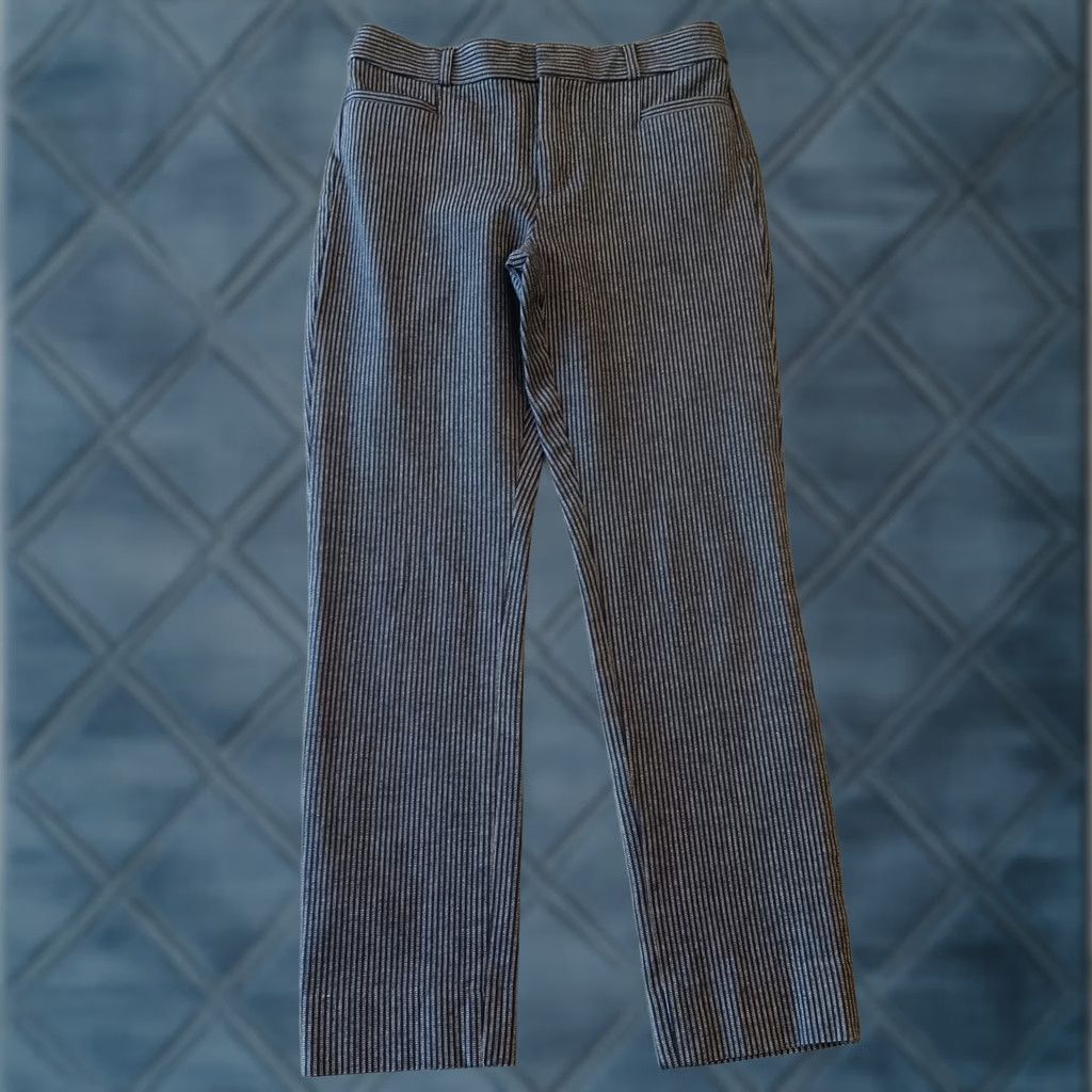 Banana Republic Banana Republic Sloan Ankle Pants Womens 2P Petite Blue Striped Pockets 27x25 Pant Easy Care Cotton Blend Straight Leg 25in Inseam Mens Women Girls Size 26" / US 2 / IT 38 - 1 Thumbnail