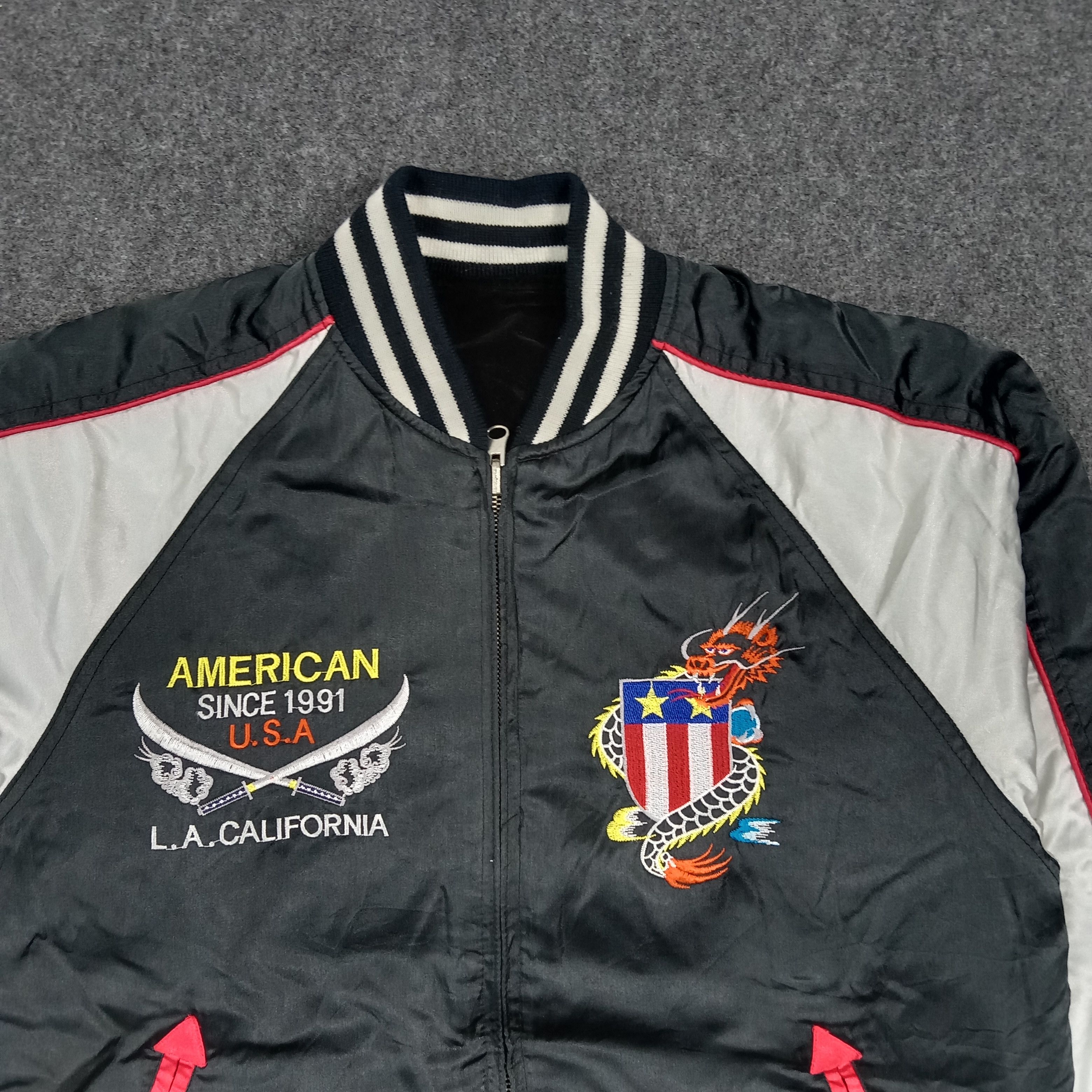 Japanese Brand Reversible Sukajan Bomber American Spirit Shoot One C291N24 Size US M / EU 48-50 / 2 - 4 Thumbnail