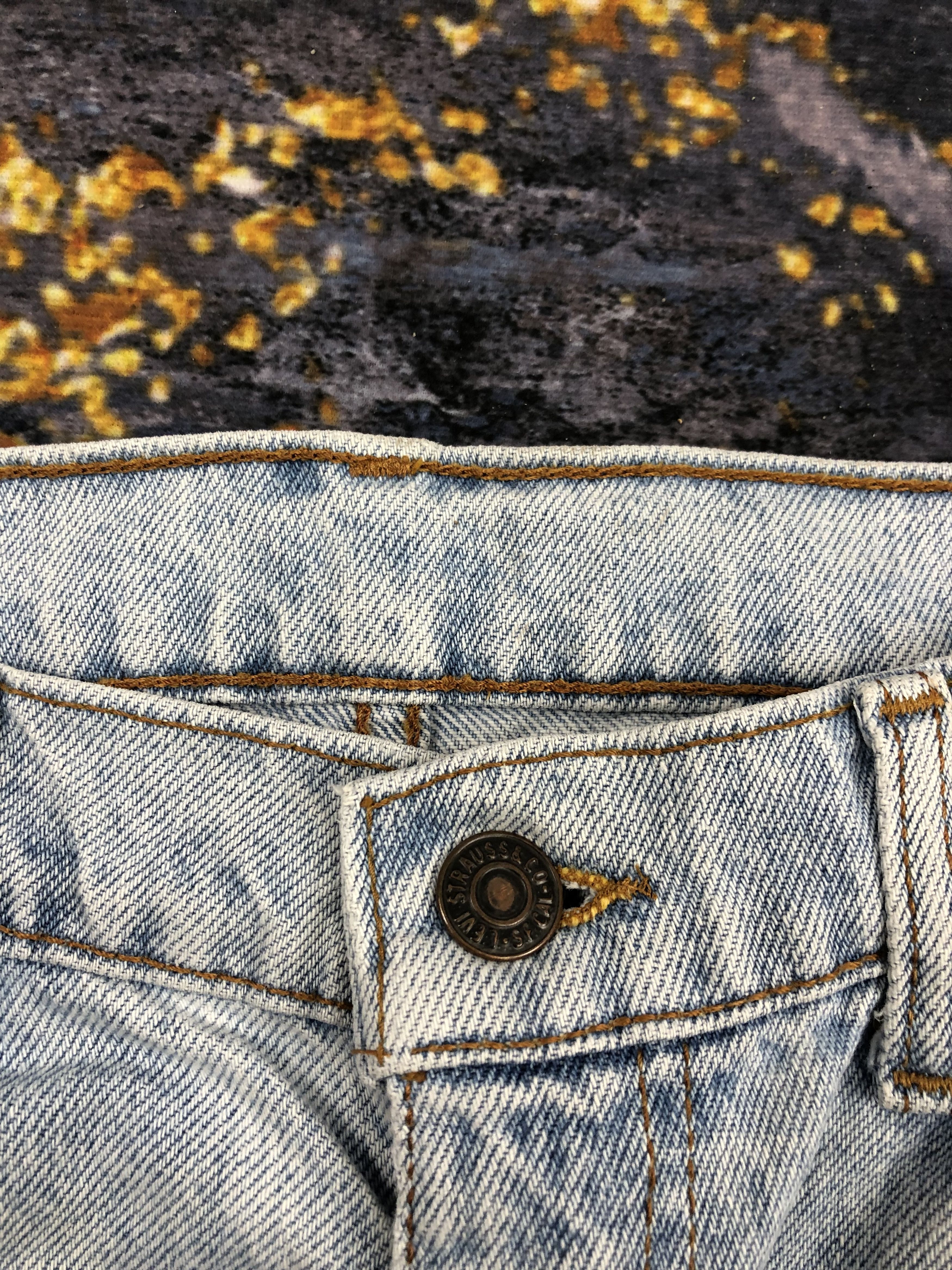 Levi's Vintage Levis Splatter Paint Light Washed Jeans DPP0175 Size US 34 / EU 50 - 6 Thumbnail