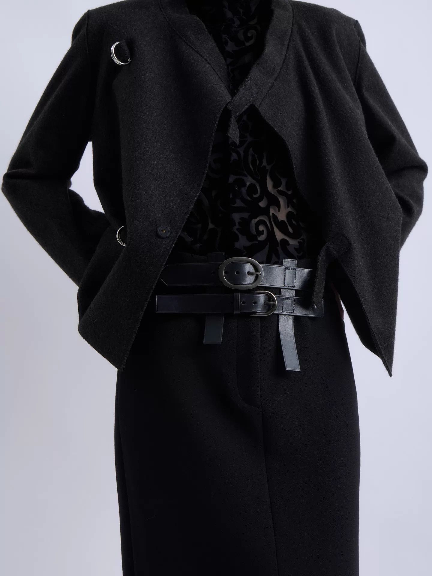 Jil Sander JIL SANDER 2000s German asymmetric wool short jacket Size XS / US 0-2 / IT 36-38 - 7 Thumbnail