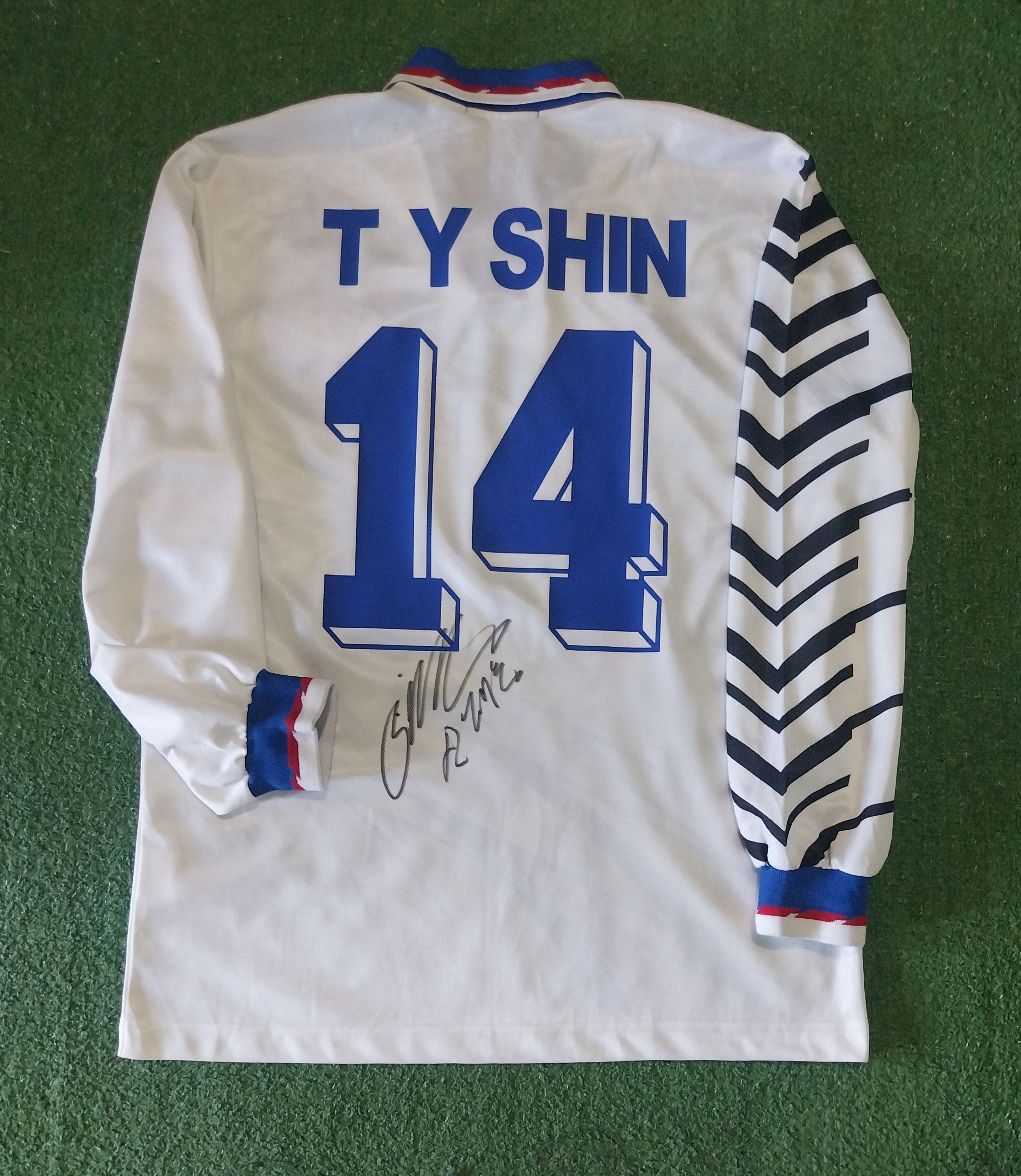 Vintage South korea 1994/1995 shin tae yong jersey football Size US M / EU 48-50 / 2 - 2 Thumbnail