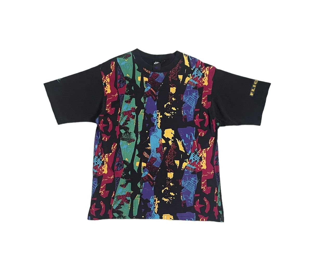 image of 90’S Nike Flight Jordan Art Tee All Over Print in Black, Men's (Size XL)