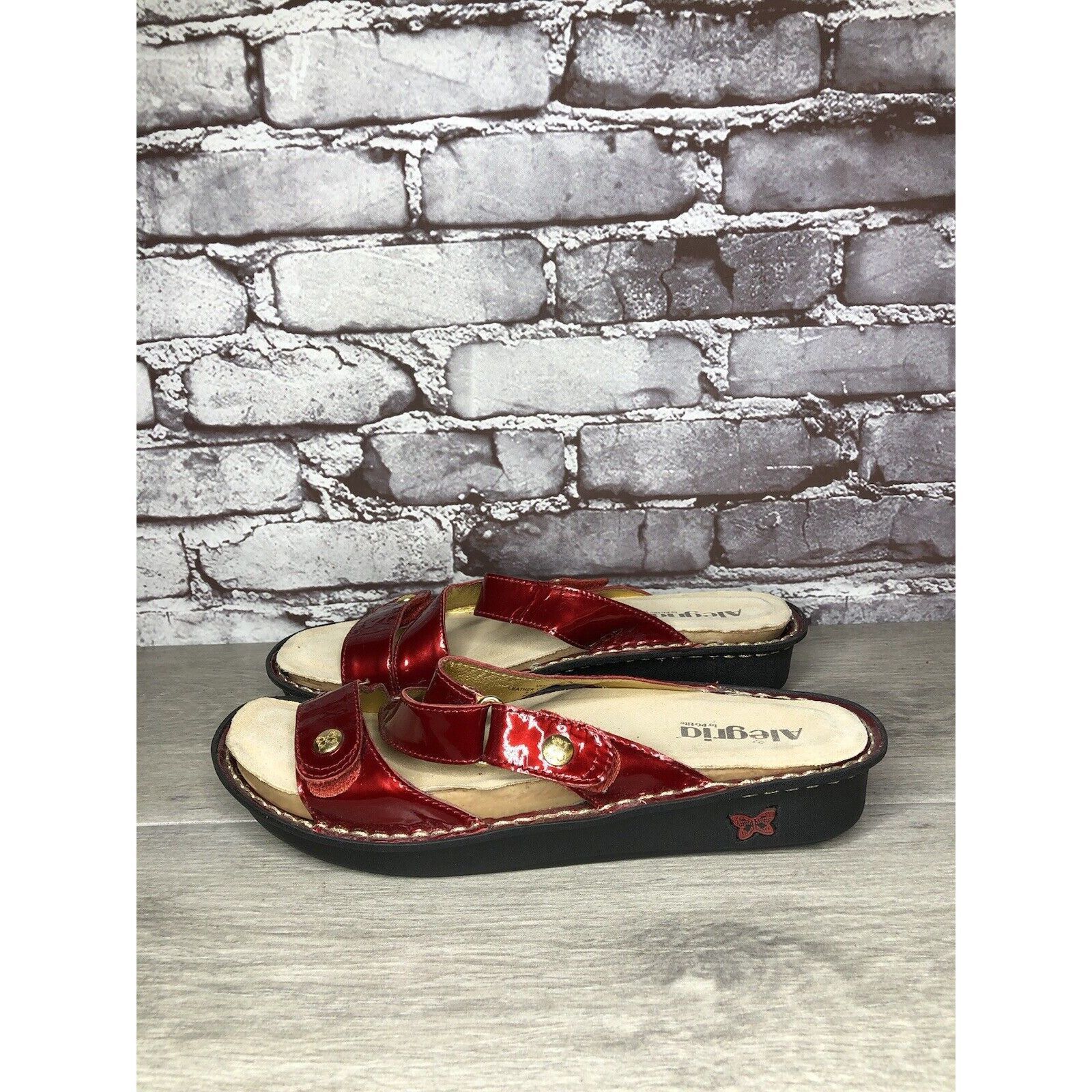 Other Alegria VEN-124 Venice Red Patent Leather Strap Sandals Wome Size US 10.5 / IT 40.5 - 14 Thumbnail