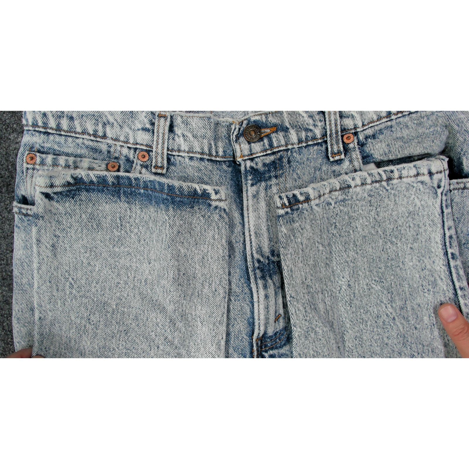 Levi's Levi's 1990 Made in USA 550 Acid Wash Denim - 35x34 Size US 35 - 11 Thumbnail