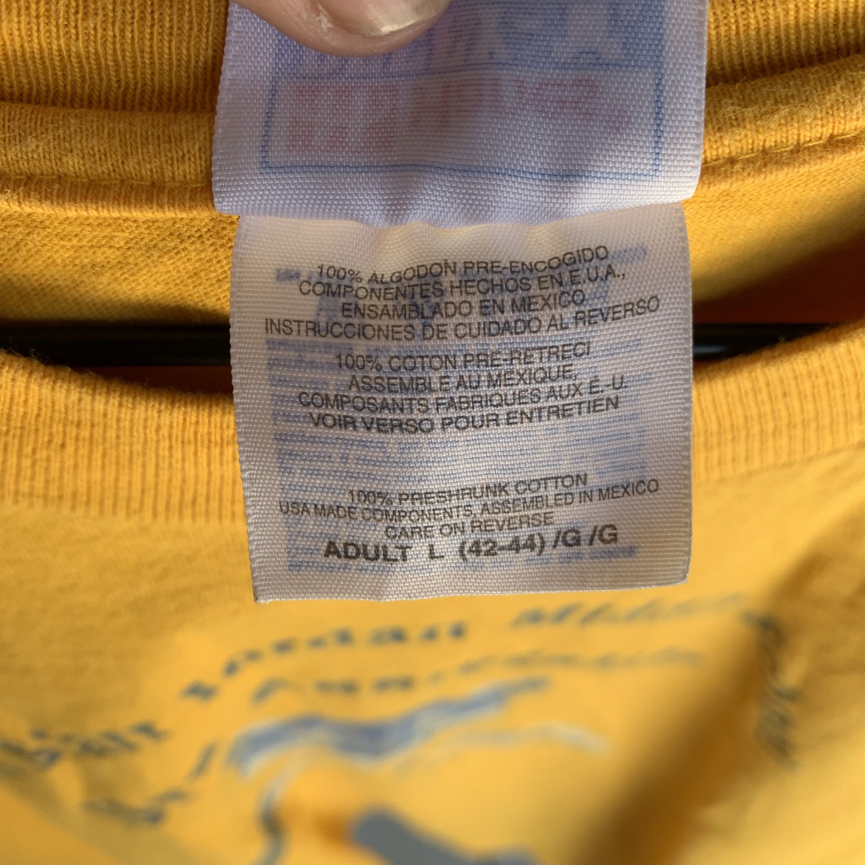 Hanes Hanes Beefy T Shirt Men's Size Large Yellow Size US L / EU 52-54 / 3 - 9 Thumbnail
