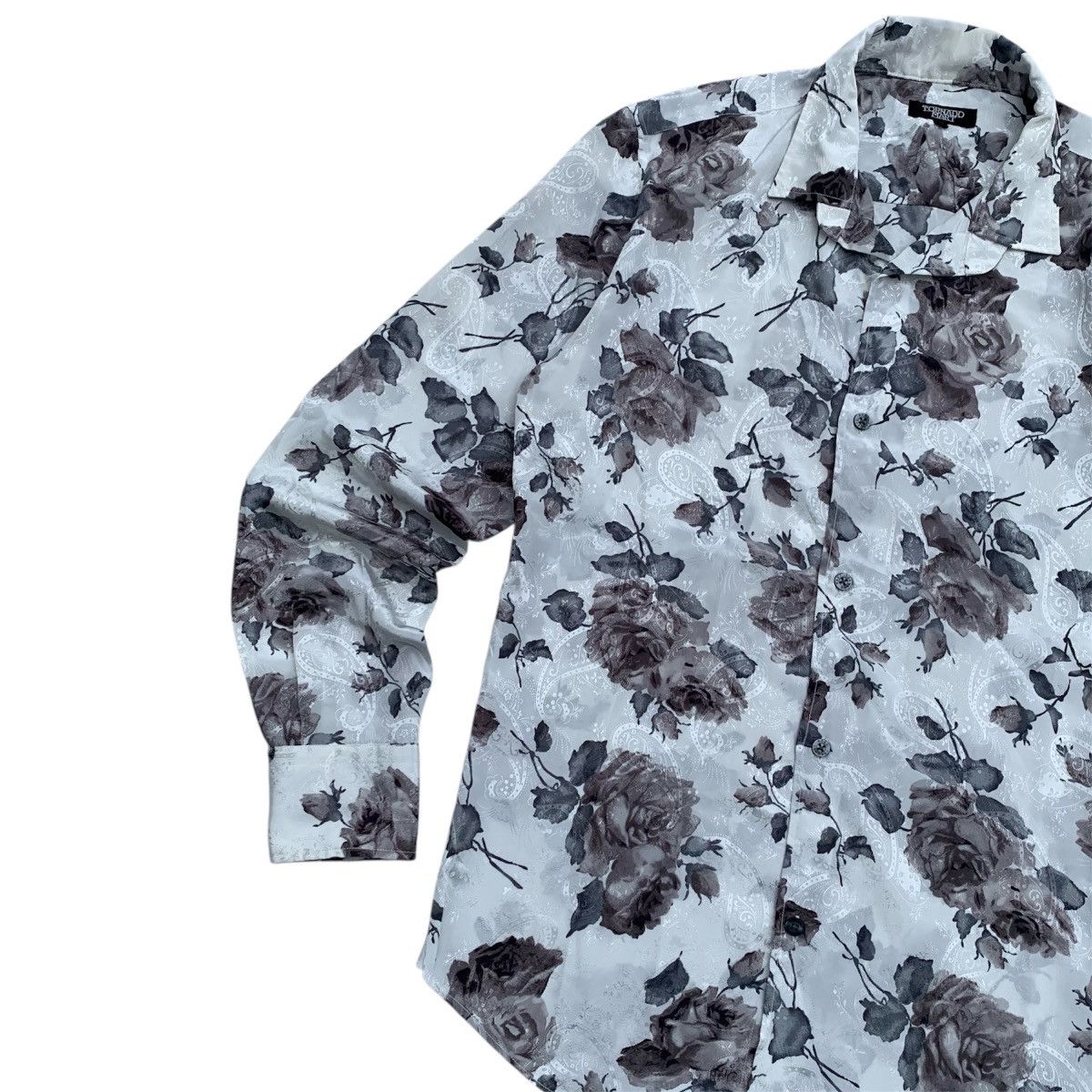 Japanese Brand Vintage 90s Tornado Mart Silk Paisley Rose Retro Style Size US M / EU 48-50 / 2 - 3 Thumbnail