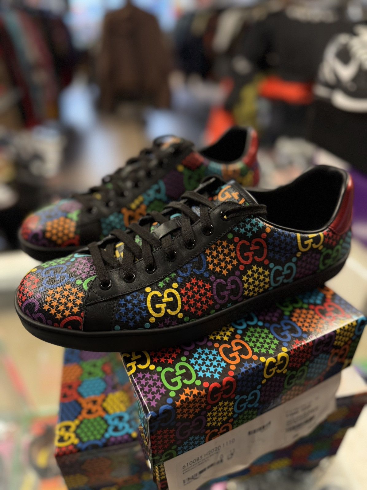 Gucci 12G/12.5US - Gucci Sneakers Star Blended Fabrics Size US 12.5 / EU 45-46 - 2 Thumbnail