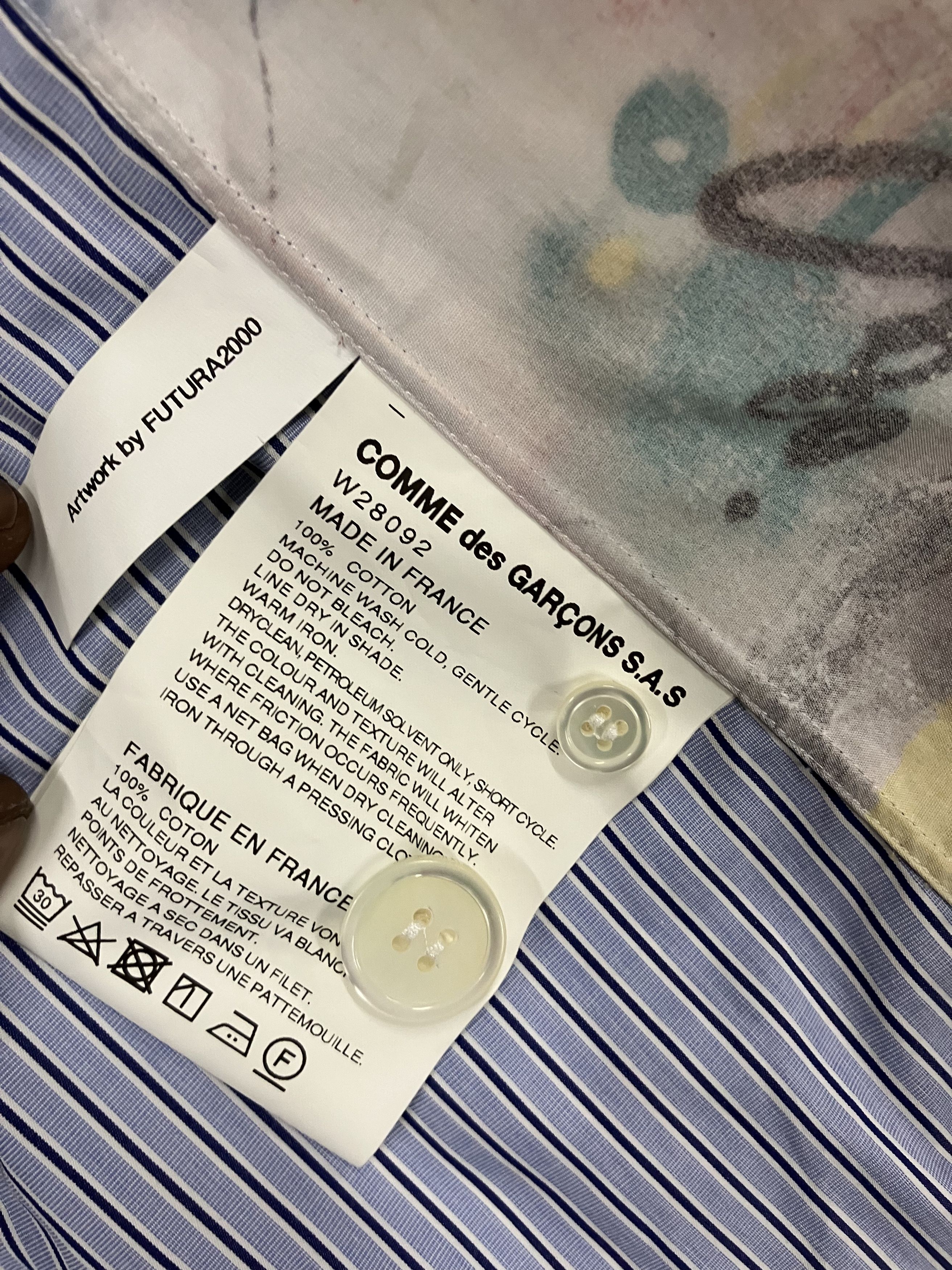 Comme des Garcons SHIRT CDG SHIRT x Futura Button Up Hooded Shirt 'Print C' Size US L / EU 52-54 / 3 - 4 Thumbnail