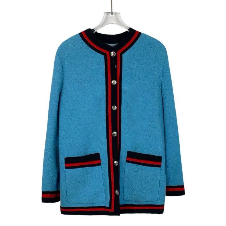 Gucci Gucci Blue Long Embroidered Coat with Tags Size US S / EU 44-46 / 1 - 1 Thumbnail