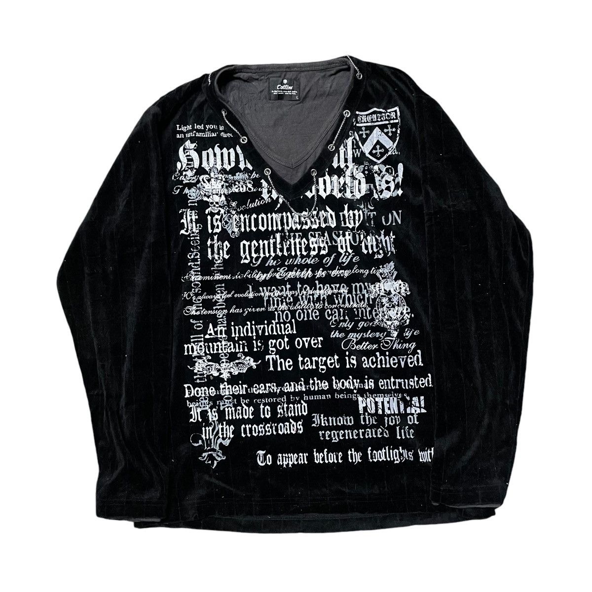 If Six Was Nine × Japanese Brand × KMRii 💥JapaneseBrand Collins Chainsneck Longsleve Tees Size US L / EU 52-54 / 3 - 1 Thumbnail