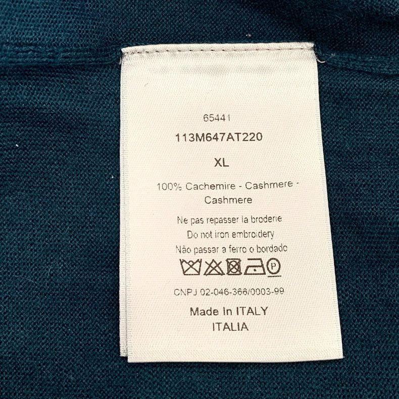 Dior Dior Dark blue logo letter embroidery cashmere round-neck l Size US XL / EU 56 / 4 - 7 Thumbnail