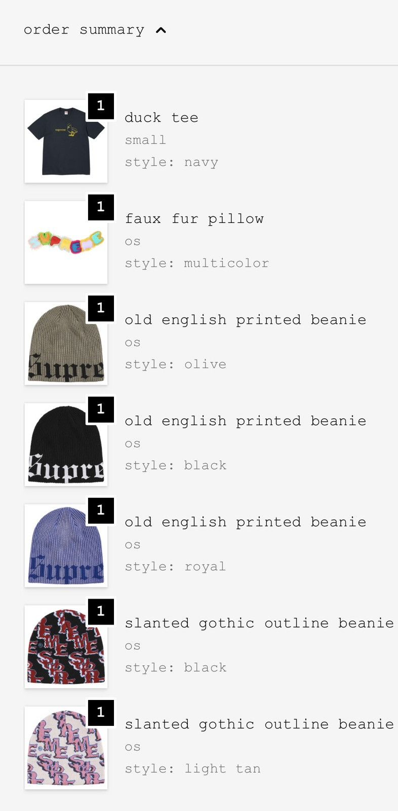 Supreme Supreme Slanted Gothic Outline Beanie Black/Red Size ONE SIZE - 2 Thumbnail