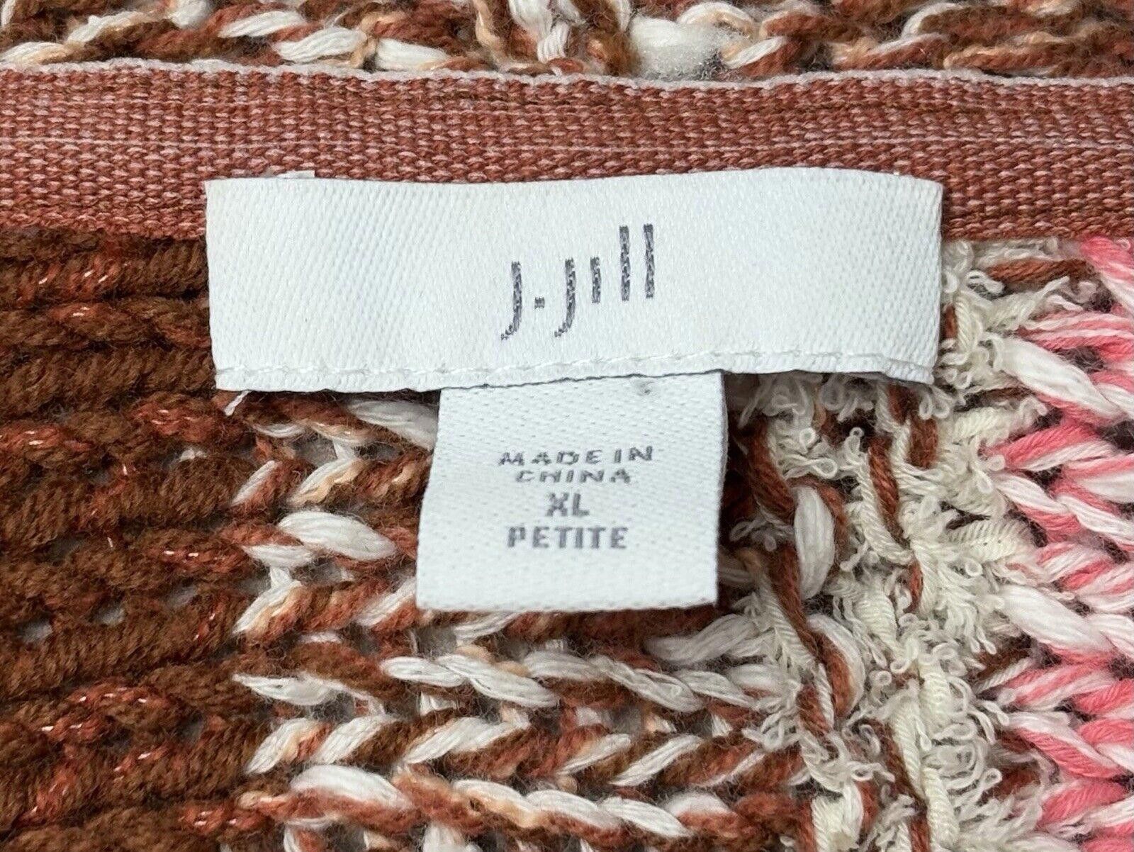 J. Jill J Jill Cardigan Sweater Women's XL Petite Open Chunky Knit Size XL / US 12-14 / IT 48-50 - 2 Thumbnail
