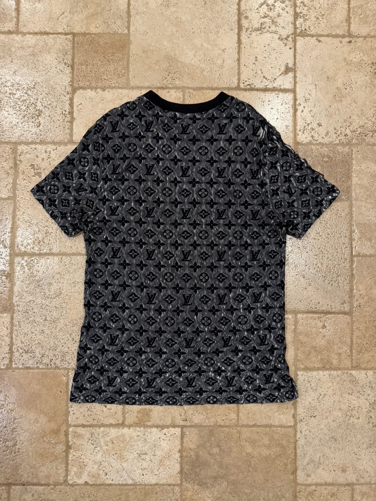 Louis Vuitton Louis Vuitton x Virgil Abloh 2022 Monogram Mesh T-Shirt Size US XXL / EU 58 / 5 - 16 Thumbnail