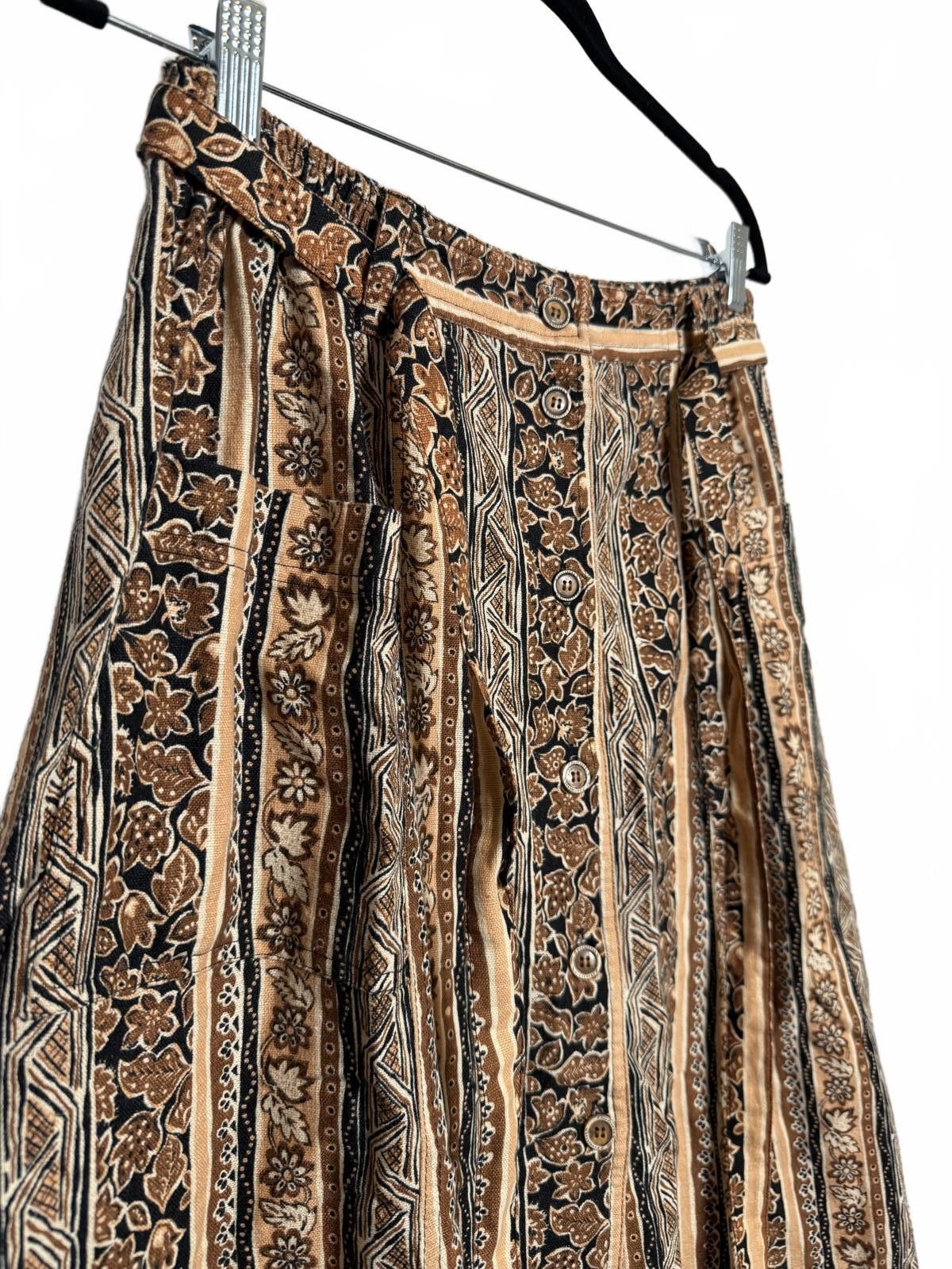 Other Vintage Bohemian Button Front Maxi Skirt with Pockets Size 36" / US 14 / IT 50 - 4 Thumbnail