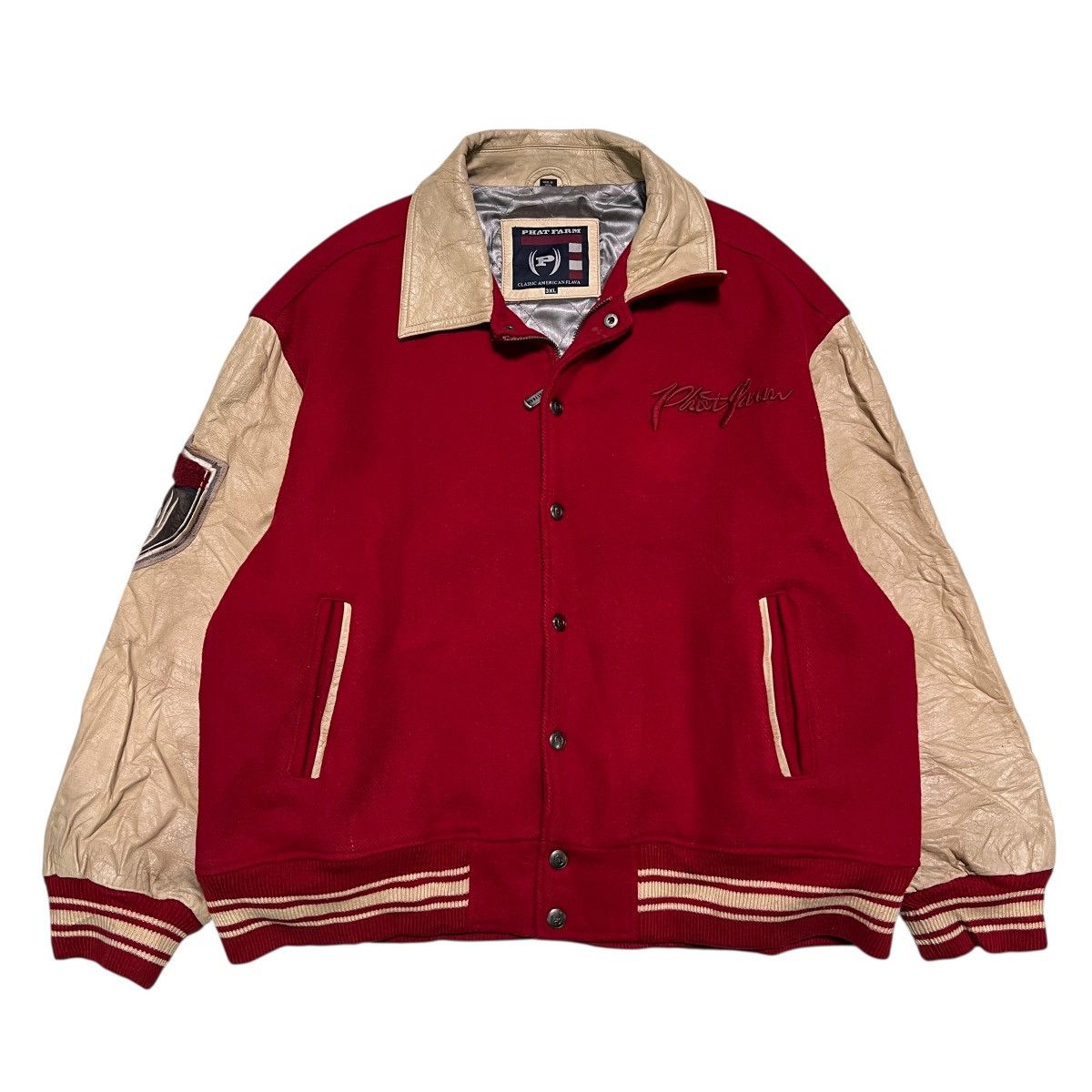 Phat Farm 🔥 Vintage Phat Farm Varsity Bomber Jacket Oversized Jacket Size US XXL / EU 58 / 5 - 1 Thumbnail