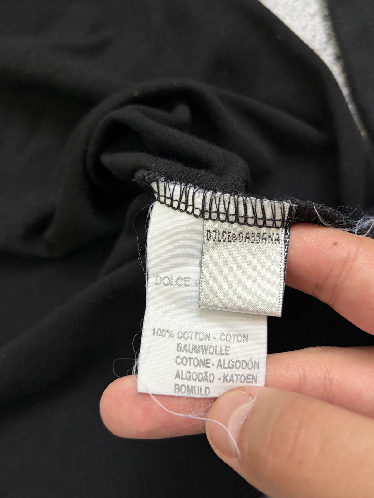 Dolce & Gabbana Vtg Dolce & Gabbana Graphic Print Long Sleeve Top Black L Size L / US 10 / IT 46 - 4 Thumbnail
