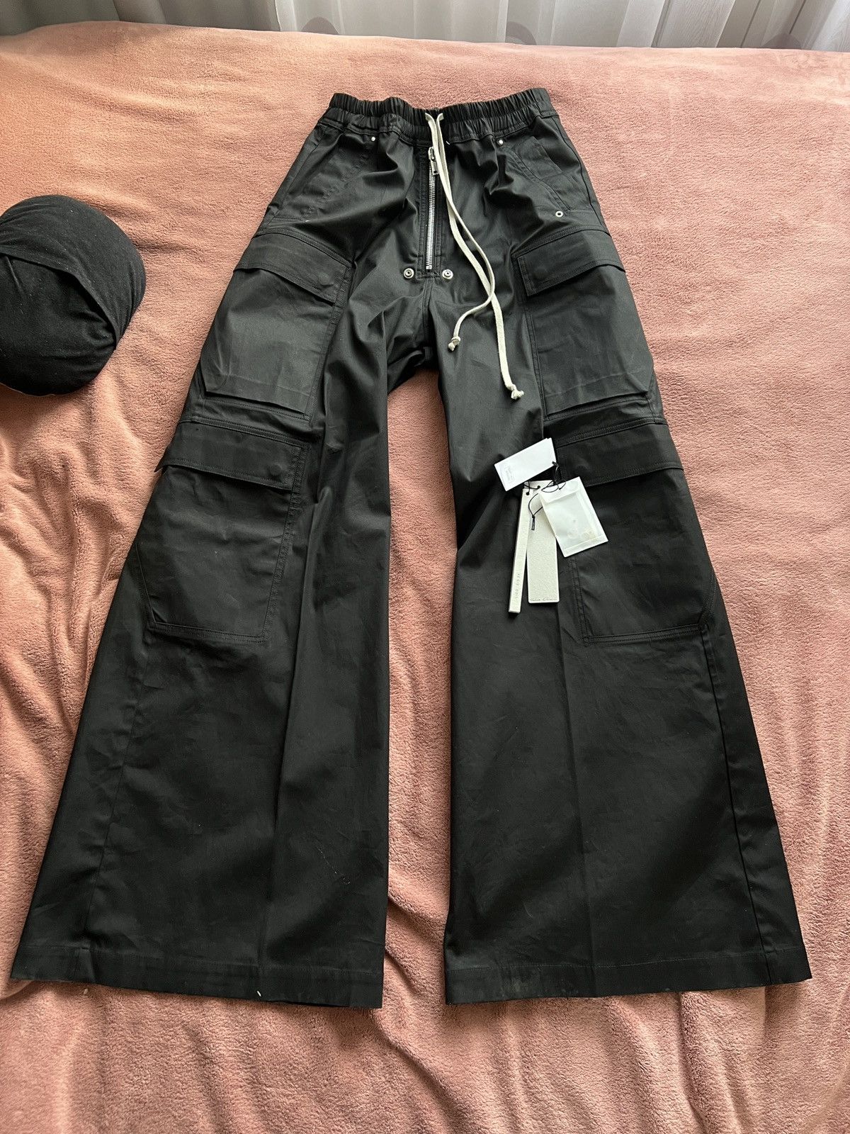 image of Rick Owens Ss24 Lido Cargo Belas Size 46 in Black, Men's