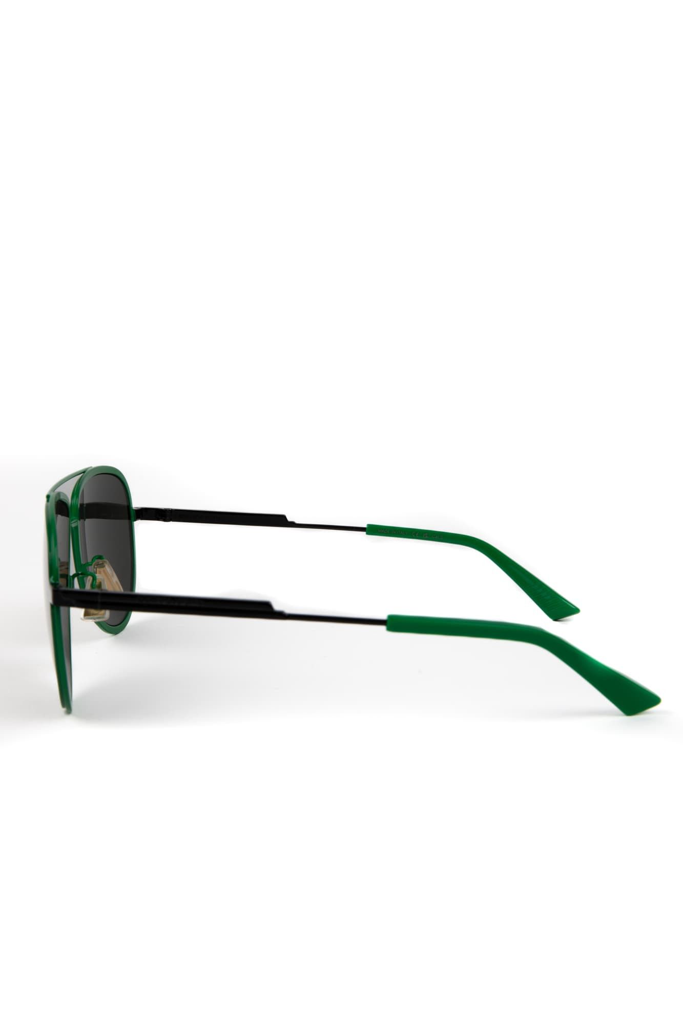 Bottega Veneta o1n1vont0924 Size: OS / Rim Aviator Sunglasses in Green Size ONE SIZE - 4 Thumbnail
