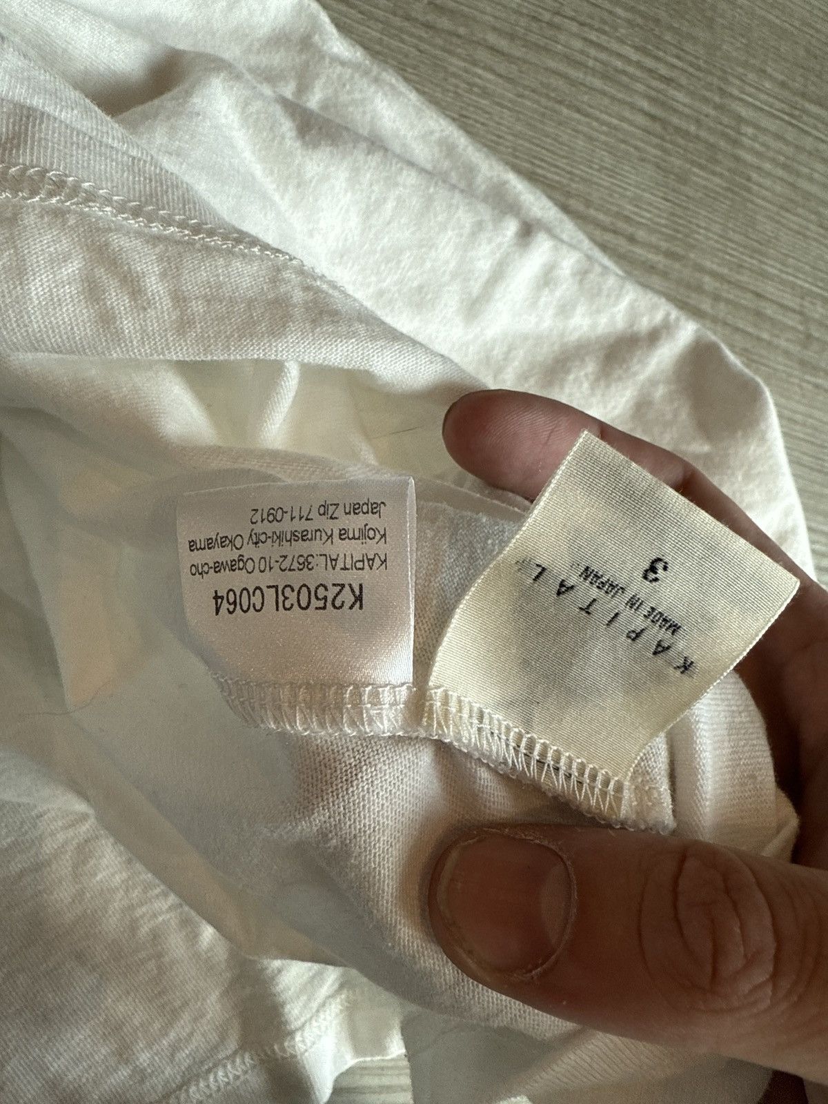 Kapital Kapital logo l/s t shirt white green Size US L / EU 52-54 / 3 - 4 Thumbnail
