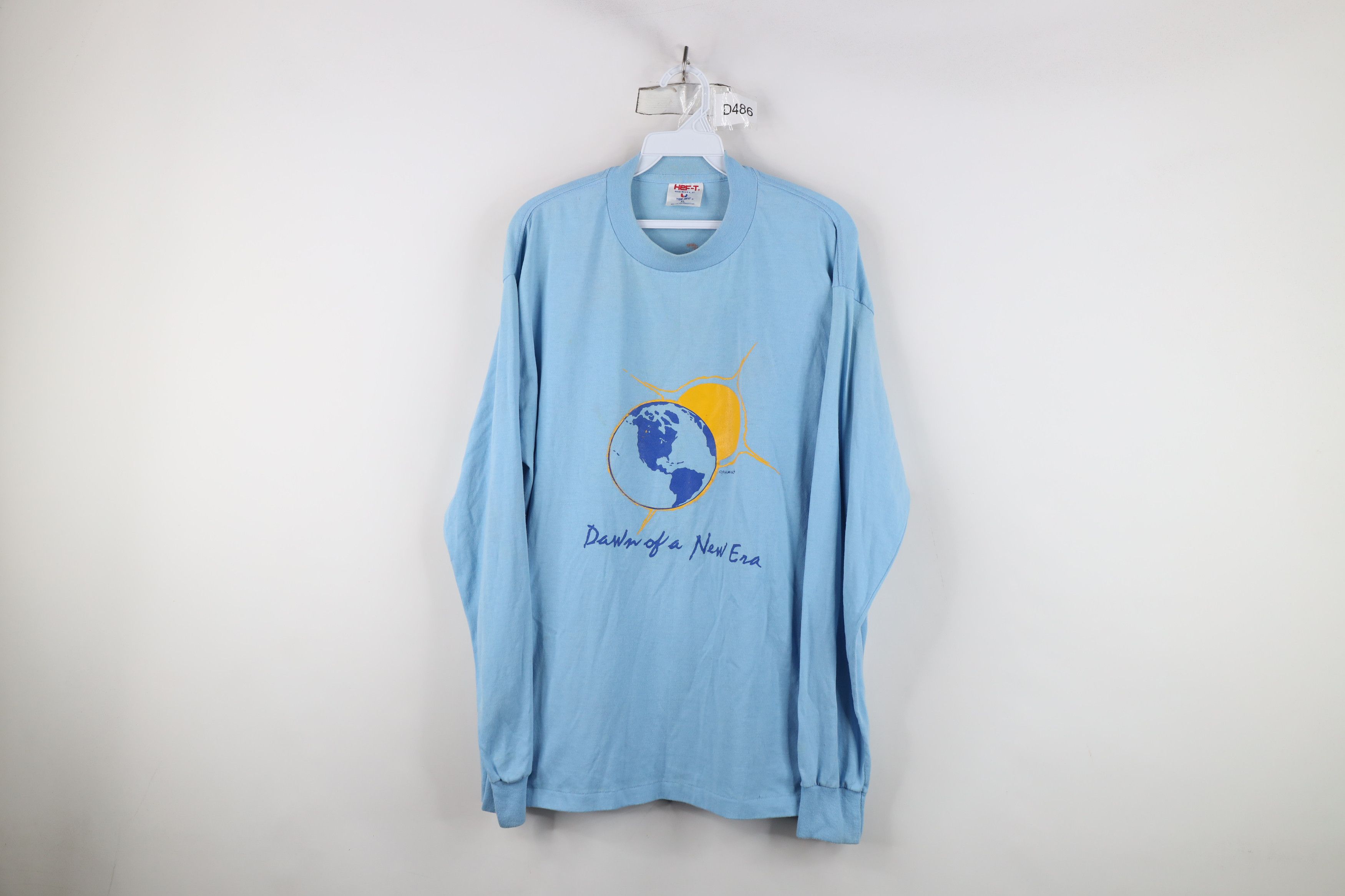 Vintage Vintage 90s Day Sun Long Sleeve T-Shirt Carolina Blue USA Size US XL / EU 56 / 4 - 1 Thumbnail