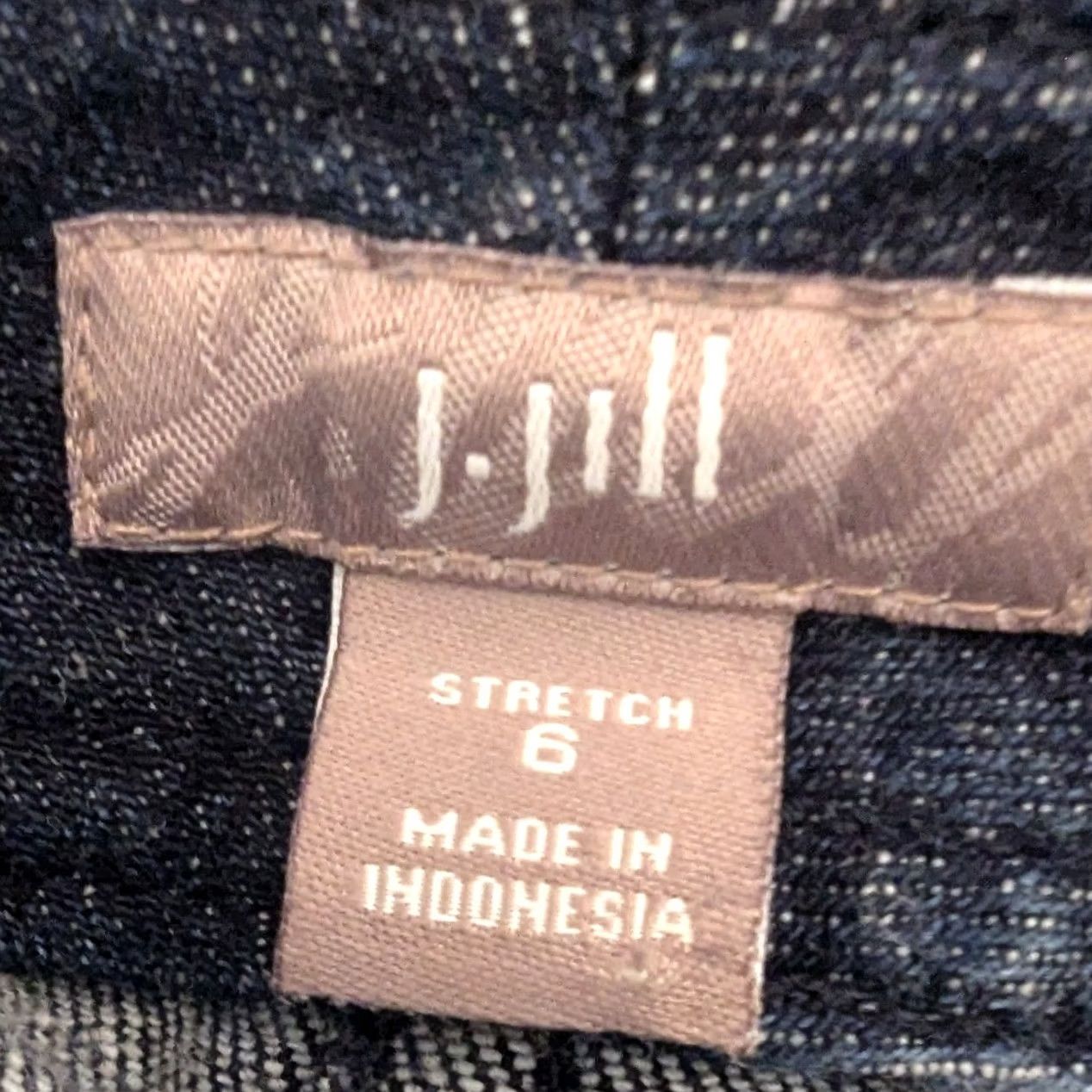 J. Jill J.Jill Jeans Womens 6 Dark Wash Stretch Cropped Bootcut Denim Pants Regular Waist Size 28" / US 6 / IT 42 - 2 Thumbnail