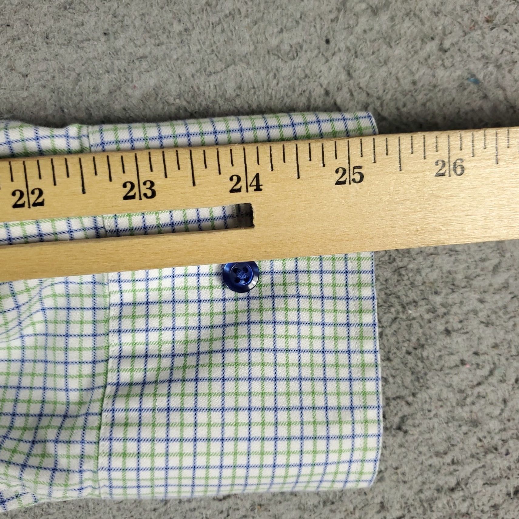 David Donahue David Donahue Shirt Mens Large Blue Green Check Casual Button Up Long Sleeve Size US L / EU 52-54 / 3 - 6 Thumbnail