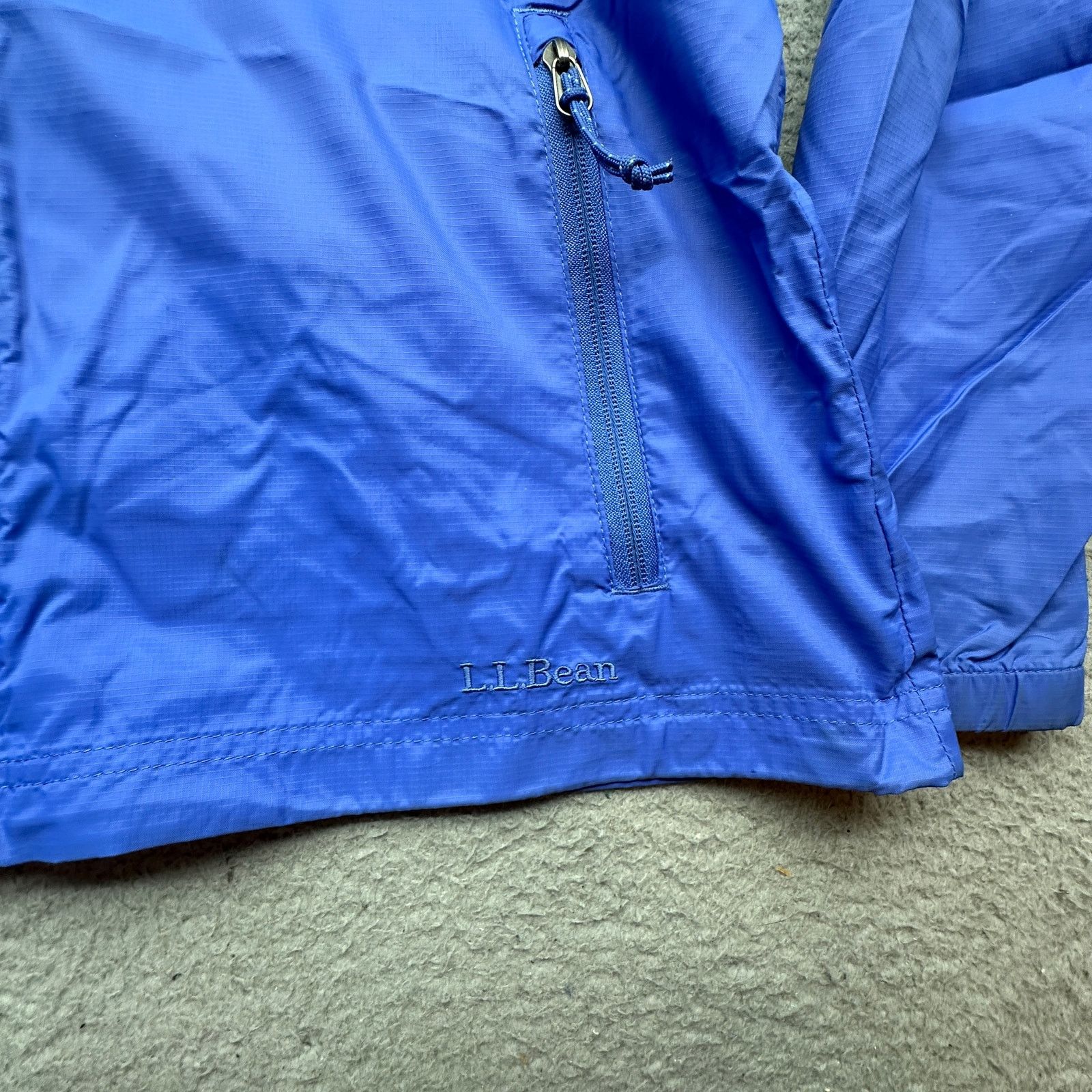 L.L. Bean LL Bean Ripstop Nylon Windbreaker Jacket Womens Medium Blue Size M / US 6-8 / IT 42-44 - 7 Thumbnail