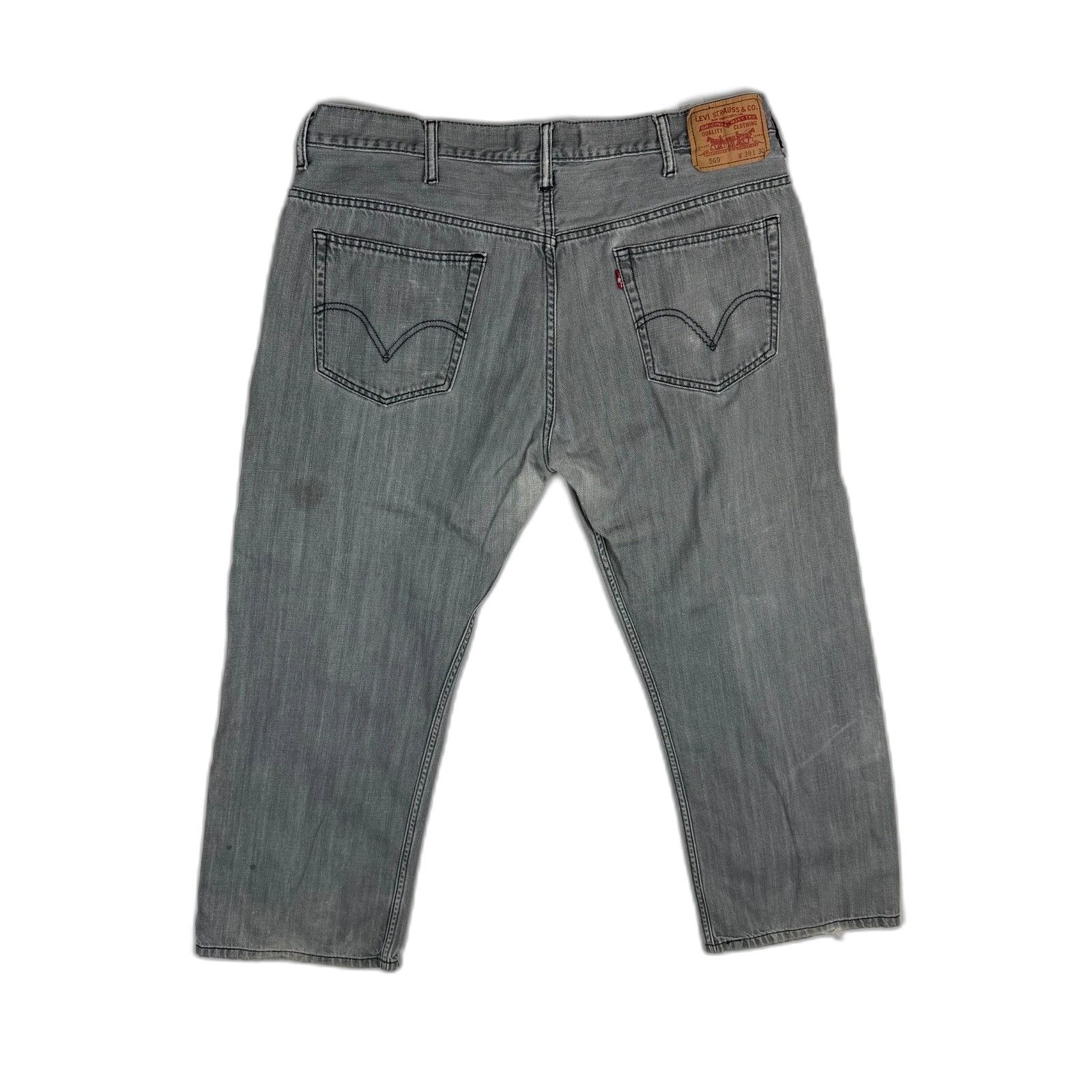 Levi's Levis 569 Loose Straight Jeans Mens 38x30 Grey Wash Denim Ba Size US 38 / EU 54 - 1 Thumbnail