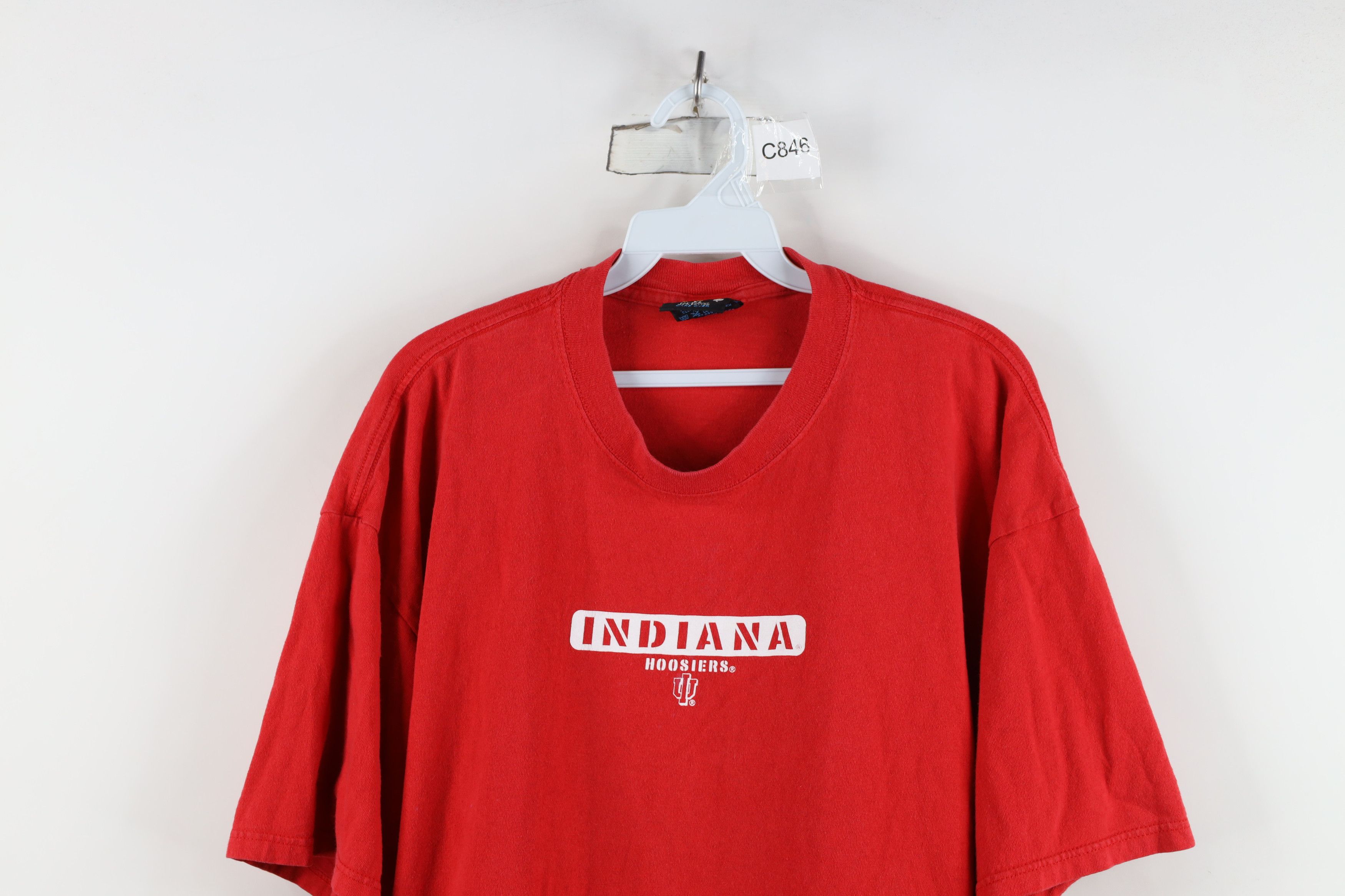 Vintage Vintage 90s Indiana University Hoosiers T-Shirt Red USA Size US XL / EU 56 / 4 - 2 Thumbnail